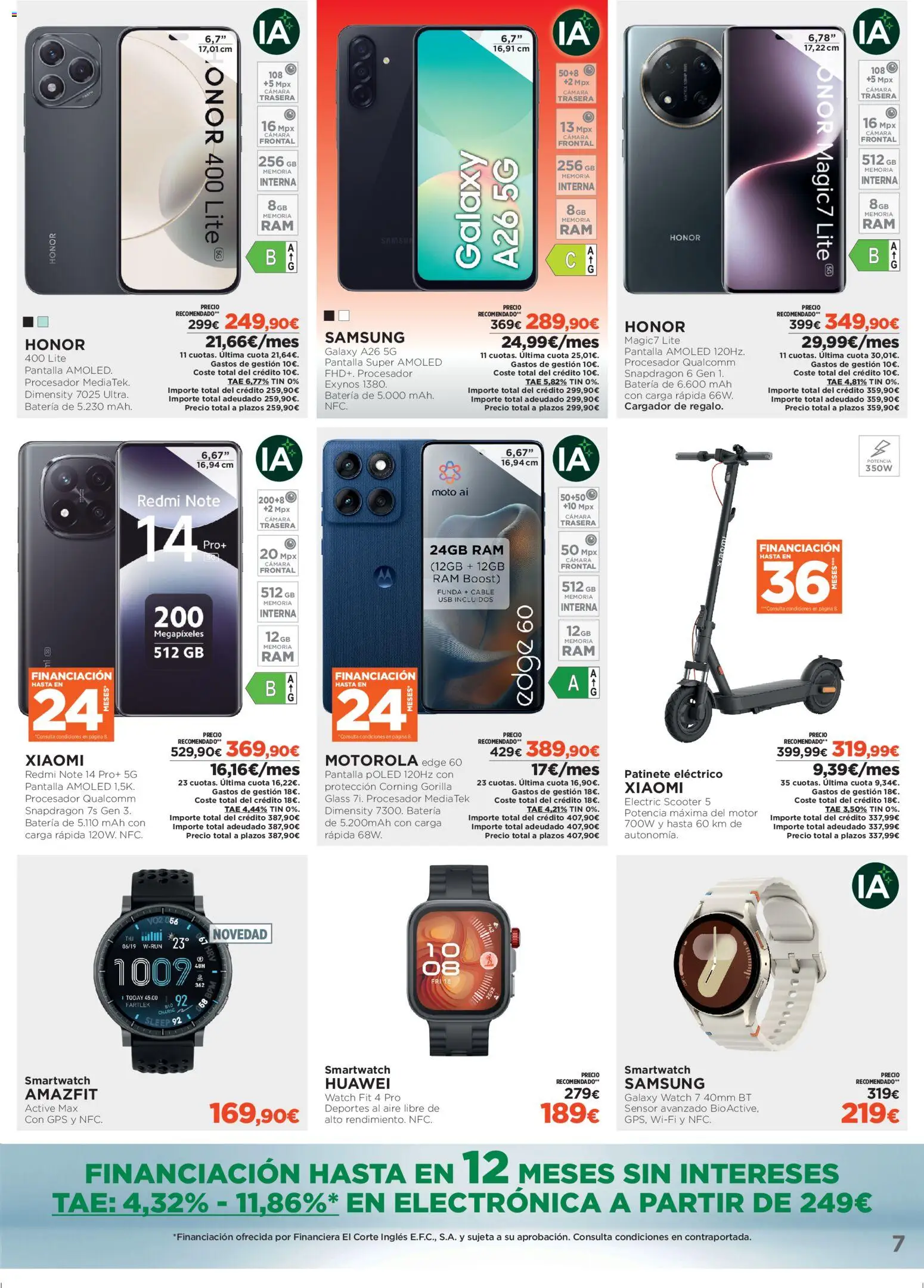 El Corte Inglés ofertas │ válido desde el 07.01.2026 | Página: 7 | Productos: Cable, USB, Ελιές, Batería