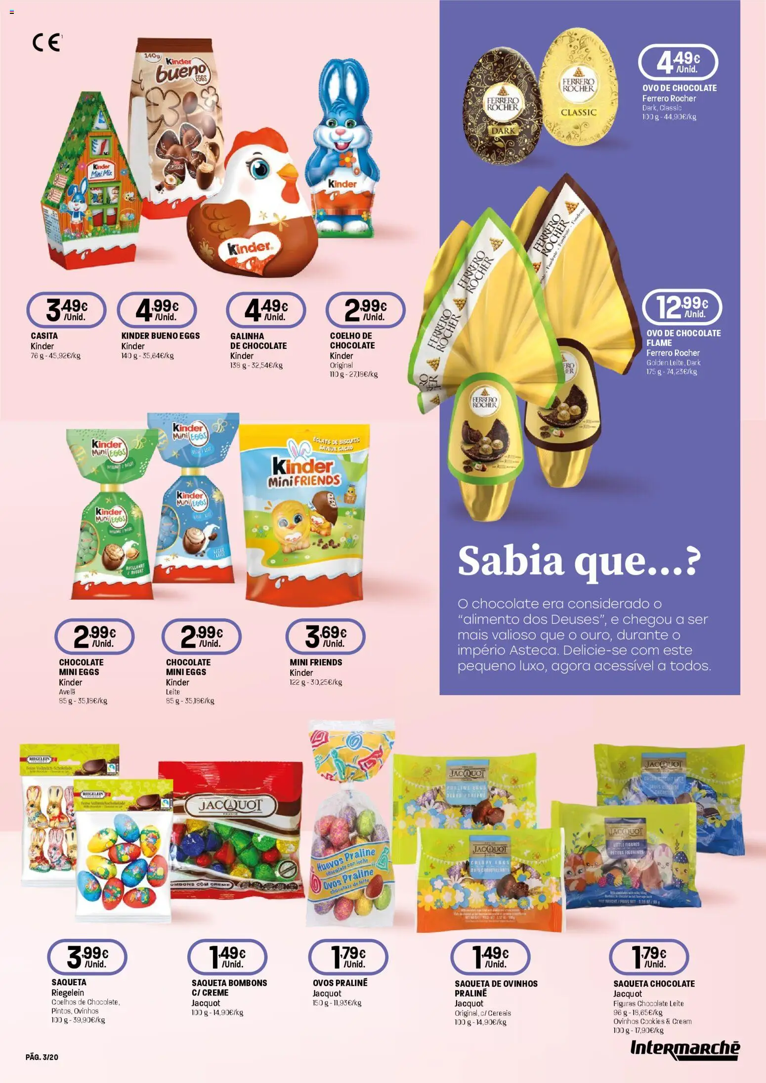 Intermarché - Pascoa Contact │ válido de 19.03.2026 | Página: 3 | Produtos: Leite, Ovos, Chocolate, Cereais