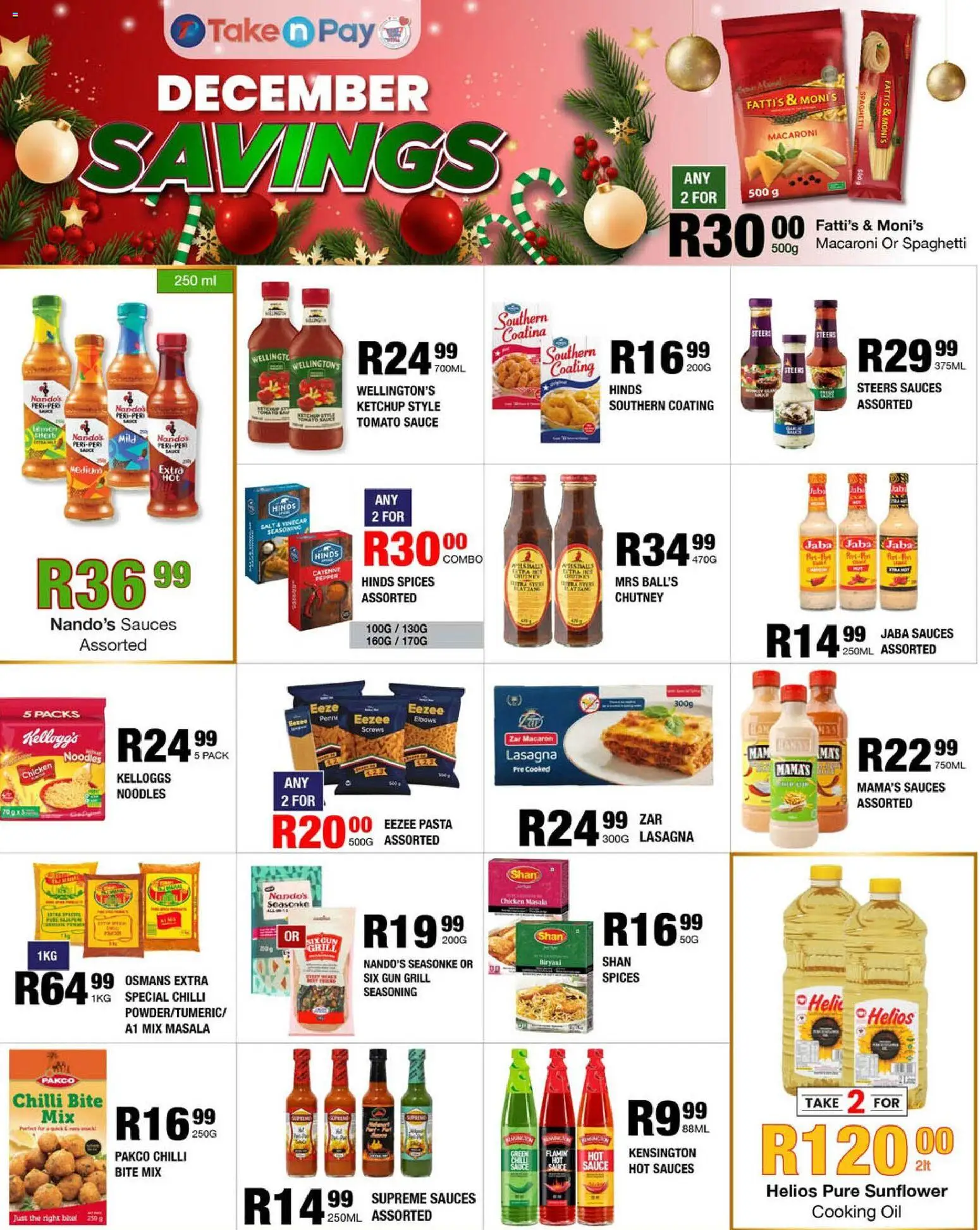 New Take n Pay catalogue – valid from 01.12.2025 | Page: 11 | Products: Grill, Pasta, Seasoning, Chilli