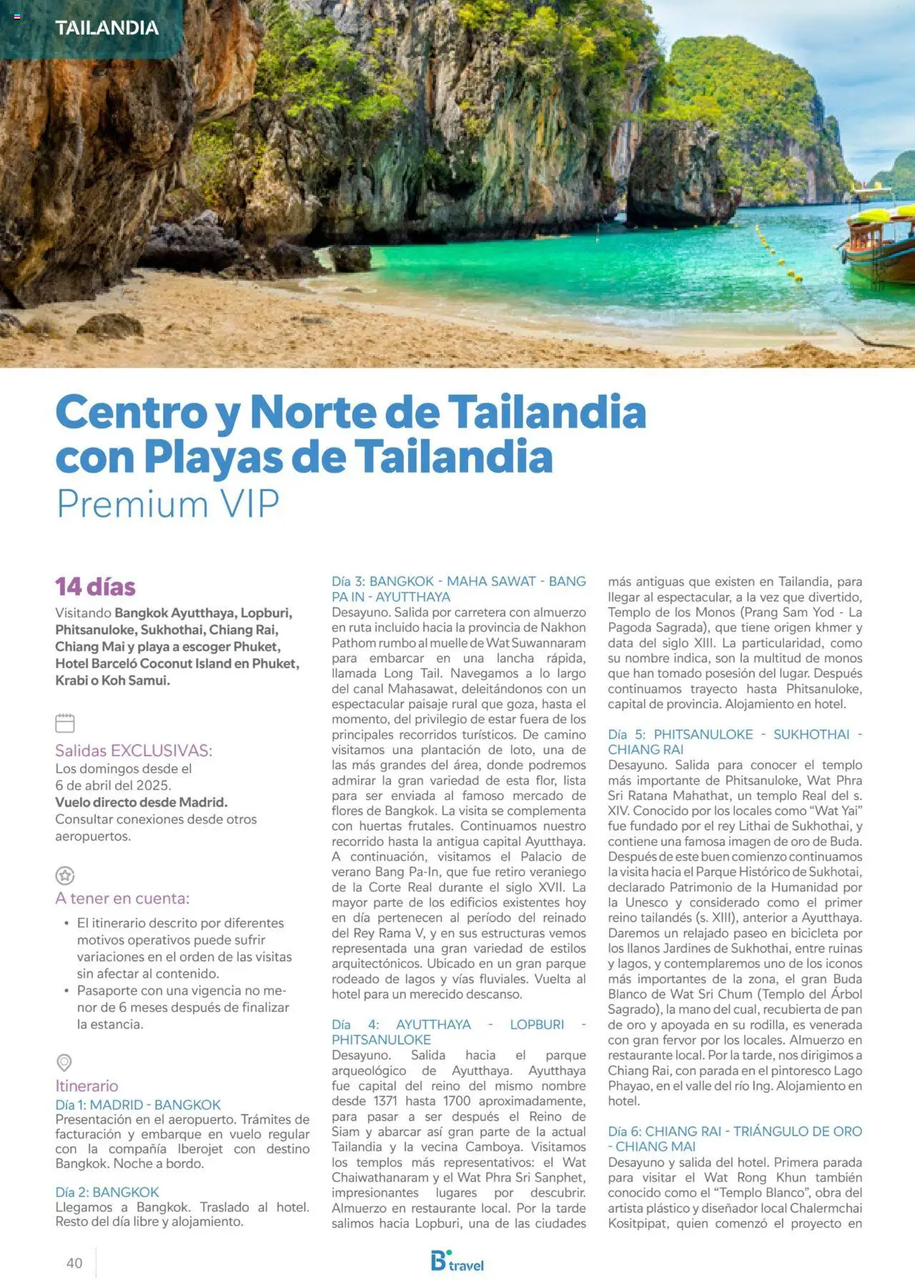 B the travel brand Asia 2025 │ válido desde el 15.11.2024 | Página: 40 | Productos: Bicicleta, Pan