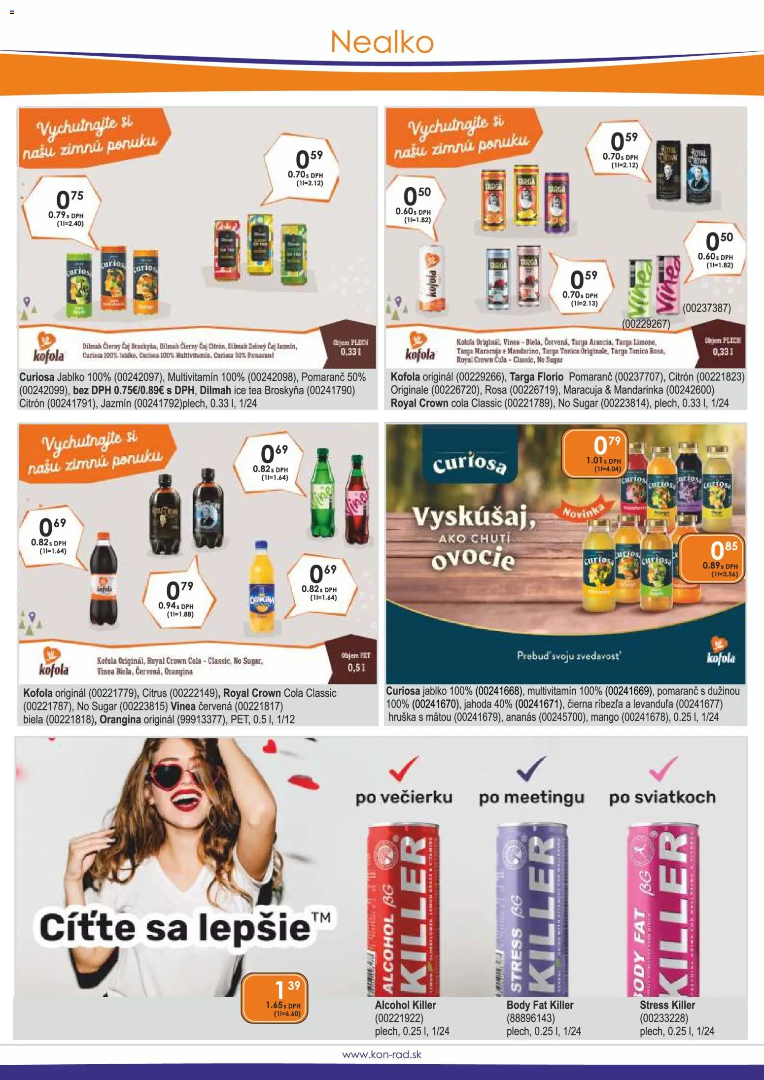 Nové KON - RAD akcie – leták je platný od 01.12.2025 | Strana: 42 | Produkty: Čaj, Mango, Cola, Ovocie