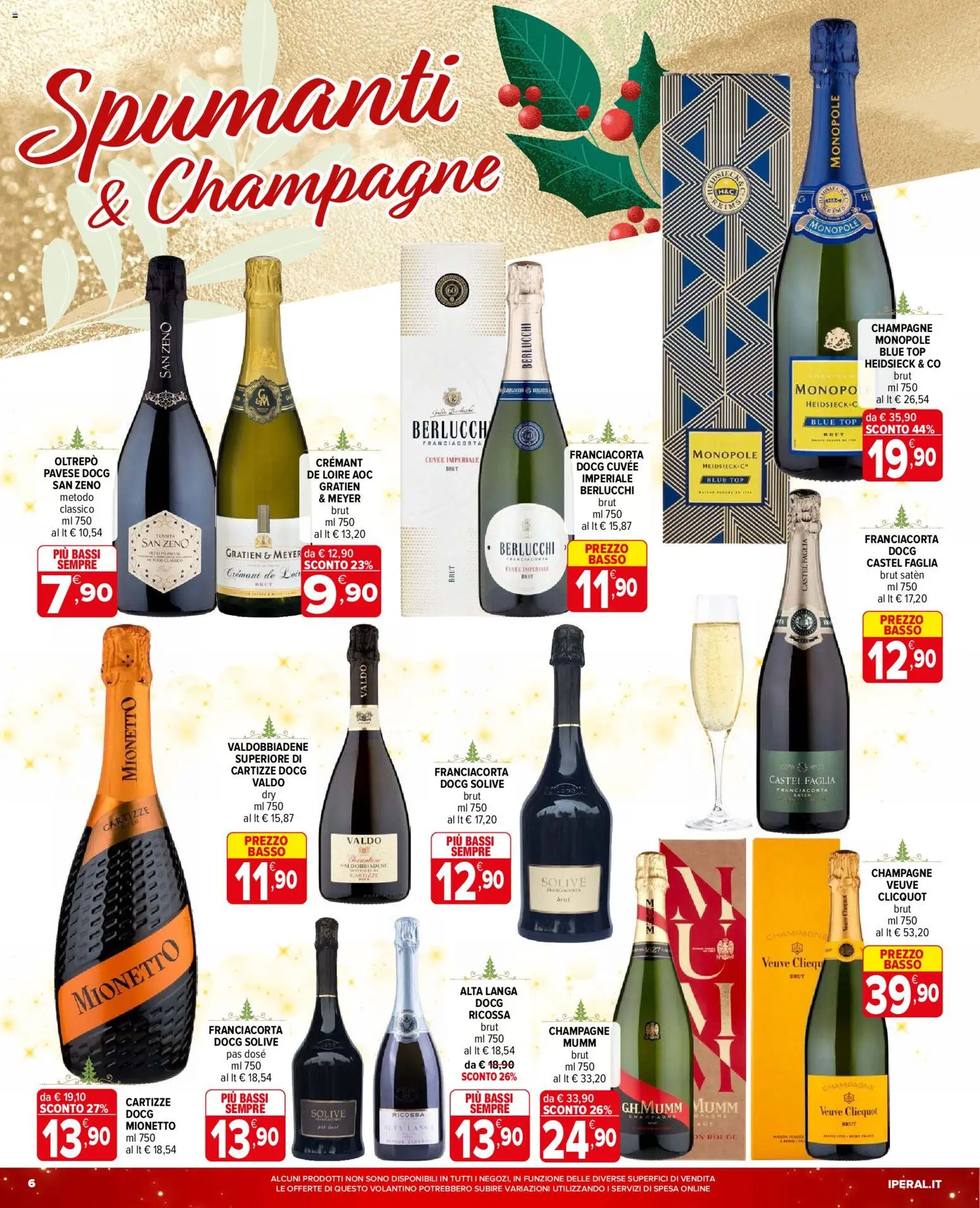 Volantino Iperal del 11.12.2025 | Pagina: 6 | Prodotti: Top, Champagne