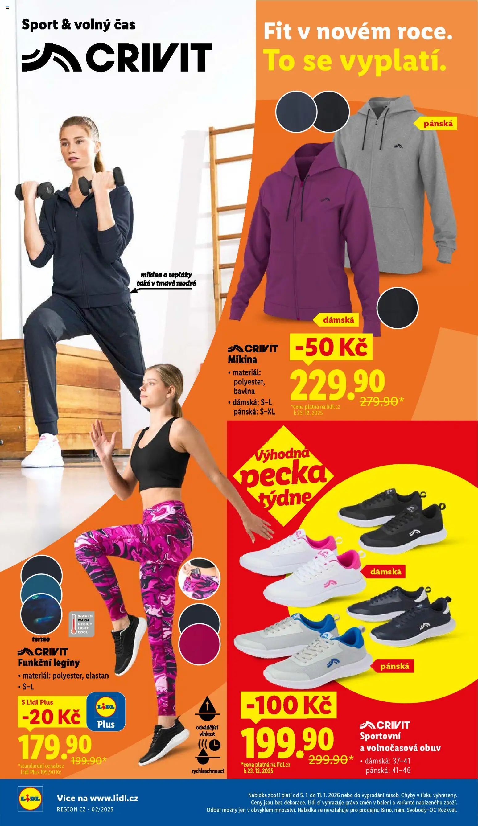Lidl leták - Spotřební zboží od 05.01.2026 | Strana: 4 | Produkty: Mikina, Legíny, Obuv, Tepláky