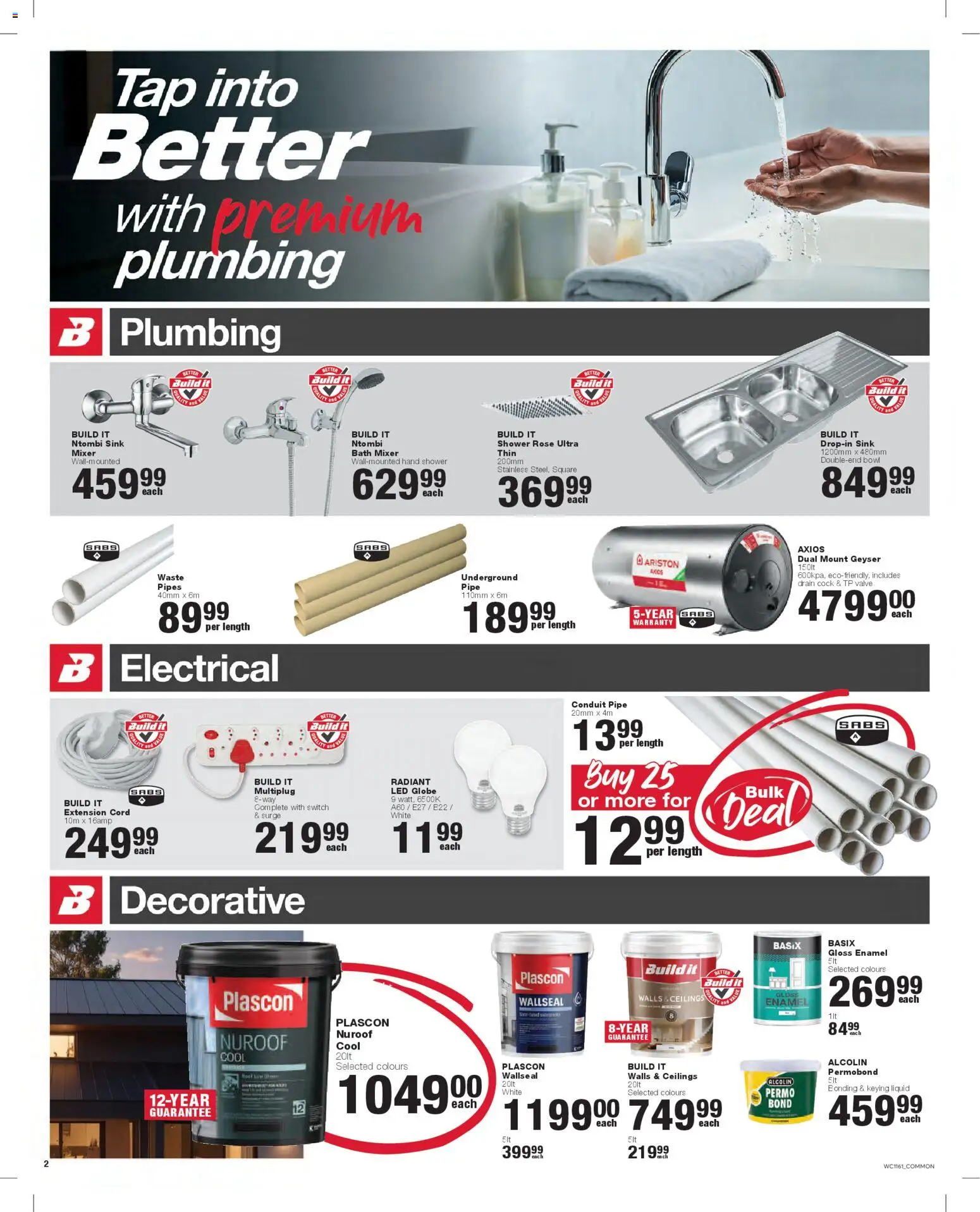 New Build It catalogue – valid from 22.01.2026 | Page: 2 | Products: Gloss, Bowl, Bath, Switch