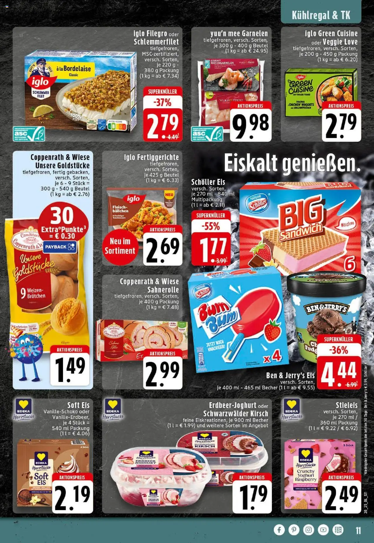 Edeka prospekt Westerkappeln	 - gültig ab dem 06.07.2025 | Seite: 11 | Produkte: Ben & Jerry's, Fertiggerichte, Fleisch, Eis