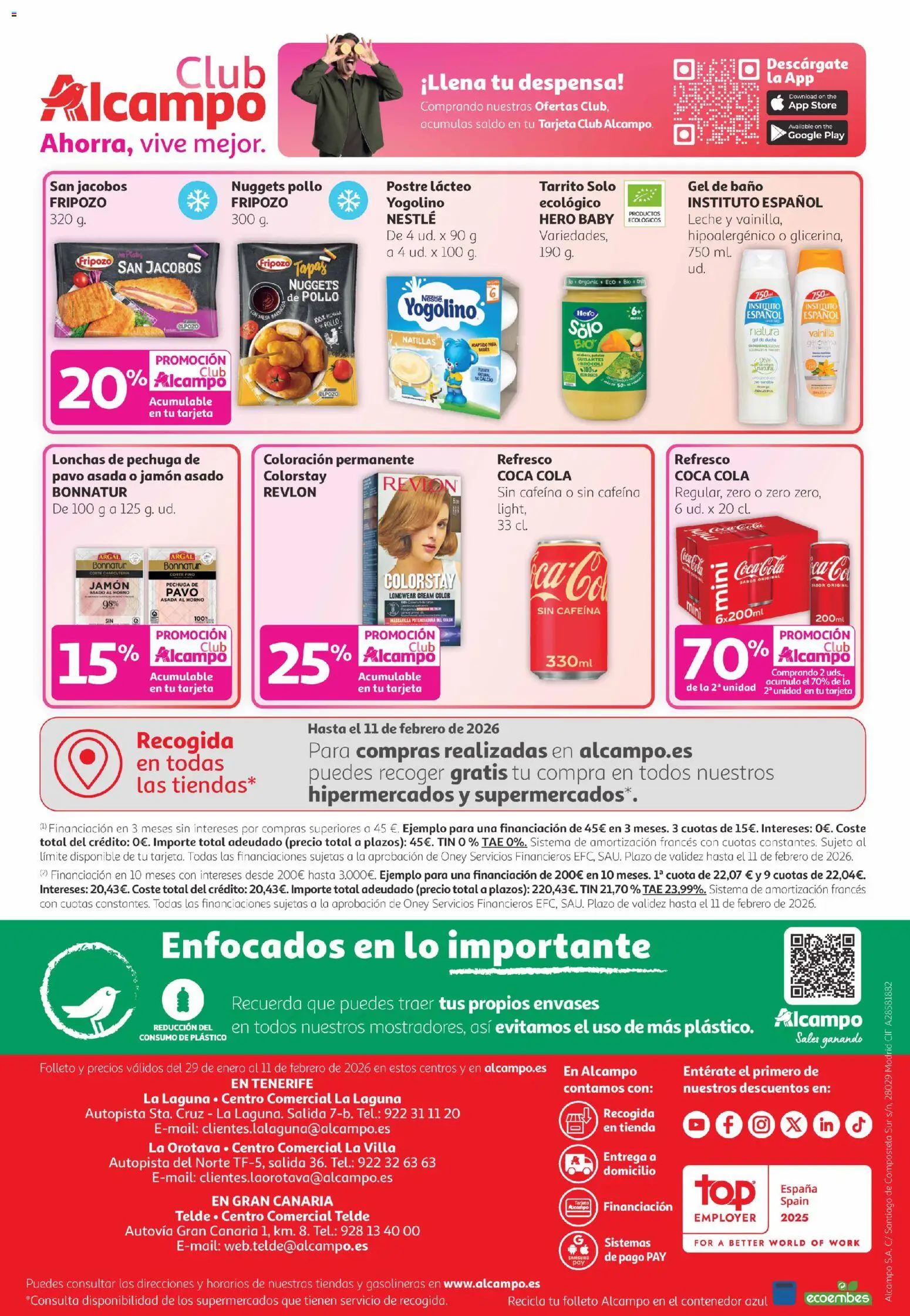 Alcampo -  Canarias │ válido desde el 29.01.2026 | Página: 24 | Productos: Leche, PC, Horno, Nuggets