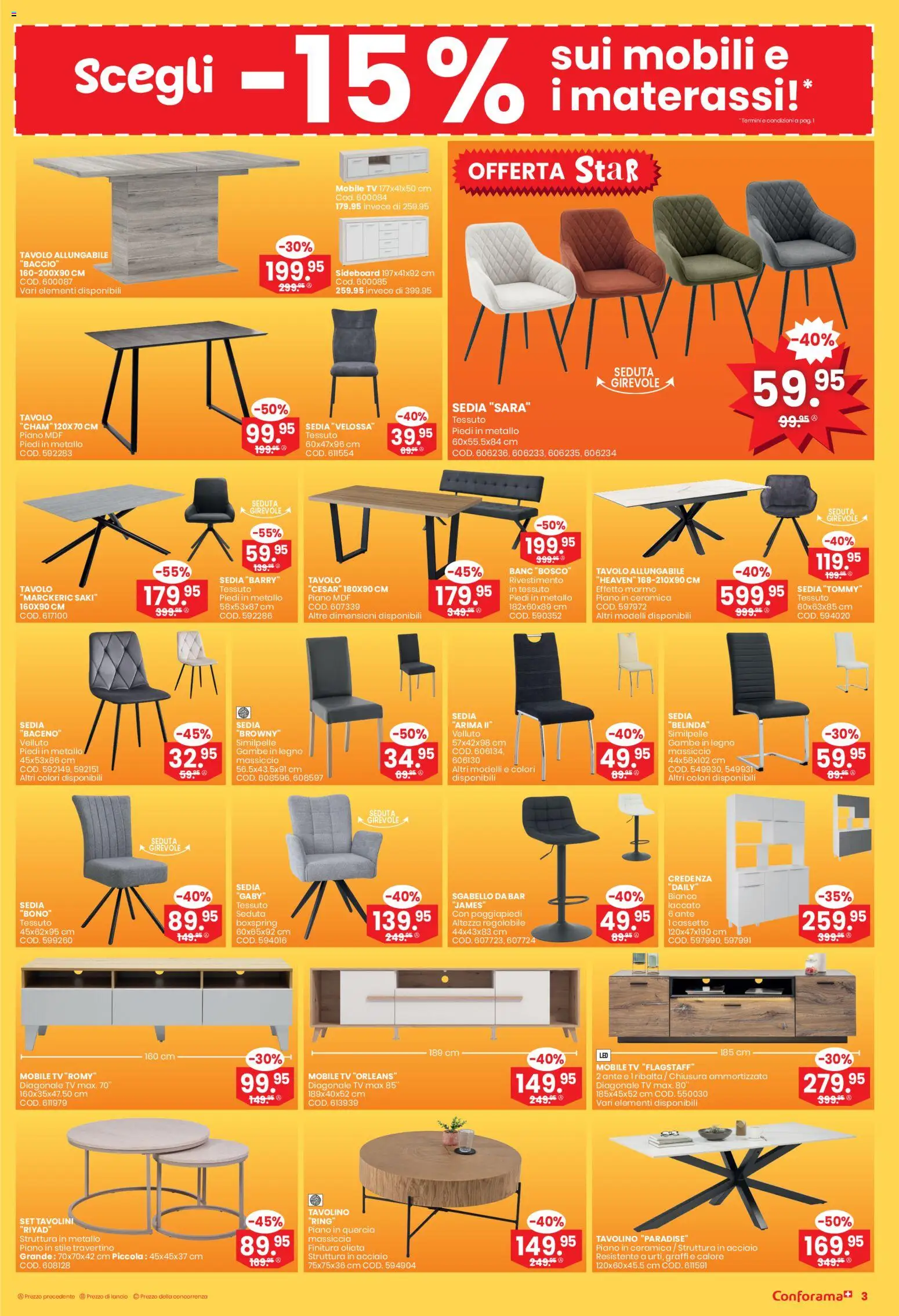 Conforama Aktionen IT – gültig ab 21.01.2026 | Seite: 3 | Produkte: TV, Sideboard