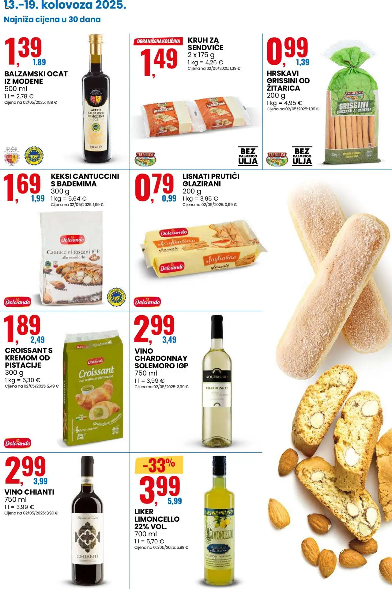 Eurospin katalog | vrijedi od 13.08.2025 | Stranica: 5 | Proizvodi: Keksi, Kruh, Vino, Pistacije