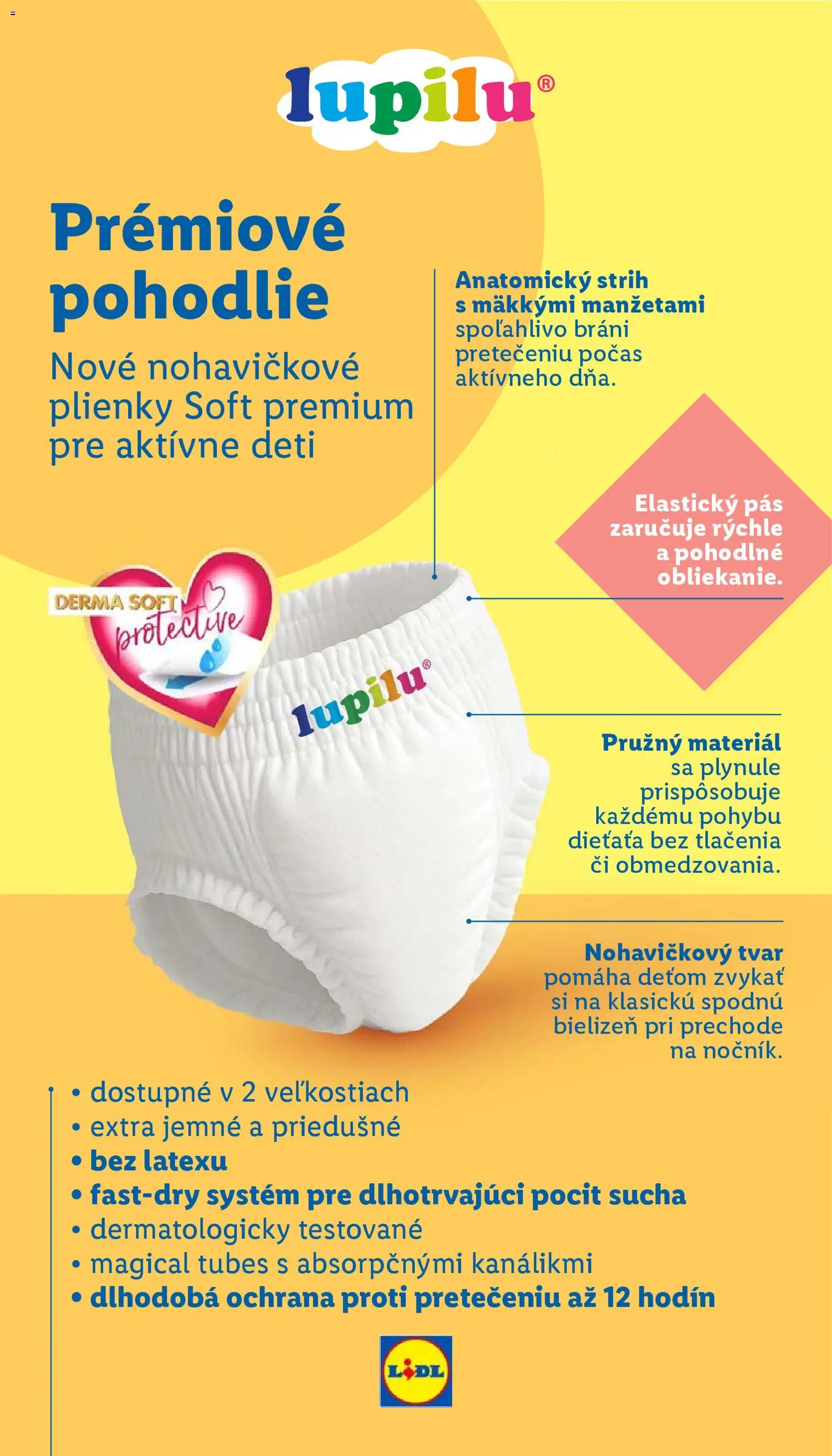 Nové Lidl akcie – leták je platný od 02.03.2026 | Strana: 8 | Produkty: Pás, Plienky