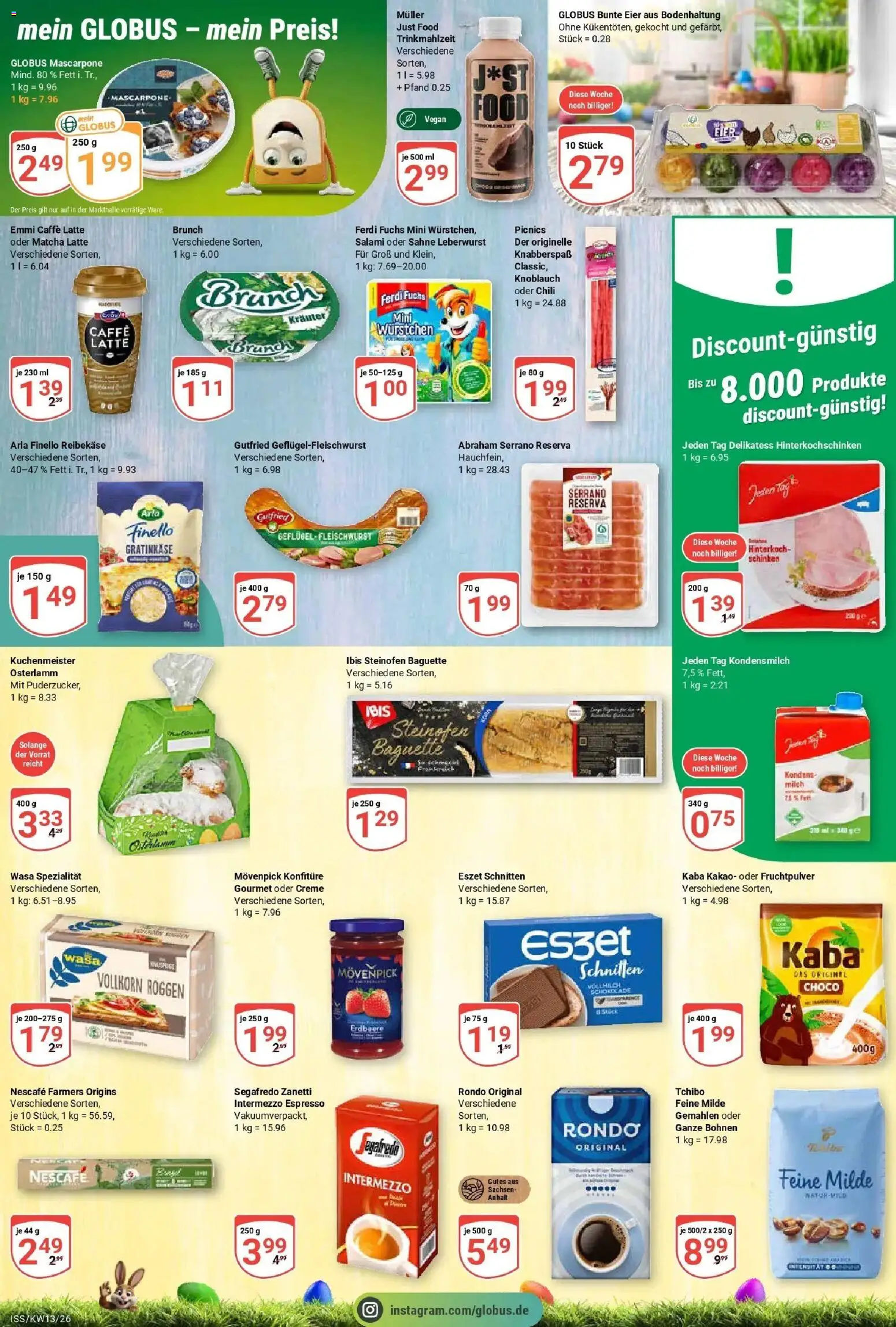 Globus prospekt Isserstedt	 – gültig ab 23.03.2026 | Seite: 13 | Produkte: Nescafe, Eier, Knoblauch, Salami