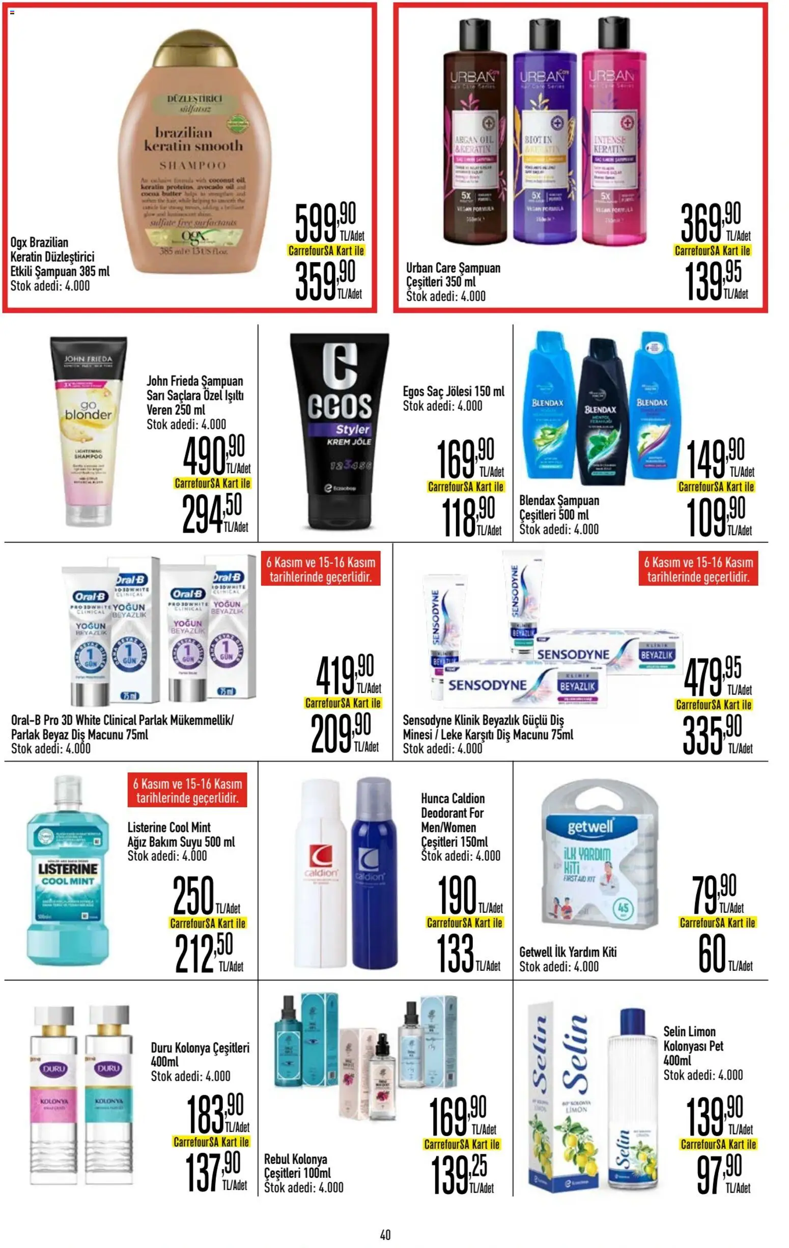 CarrefourSA Katalog - 06.11.2025 tarihinden itibaren geçerlidir | Sayfa: 40 | Ürünler: Krem, Deodorant, Diş macunu, Limon