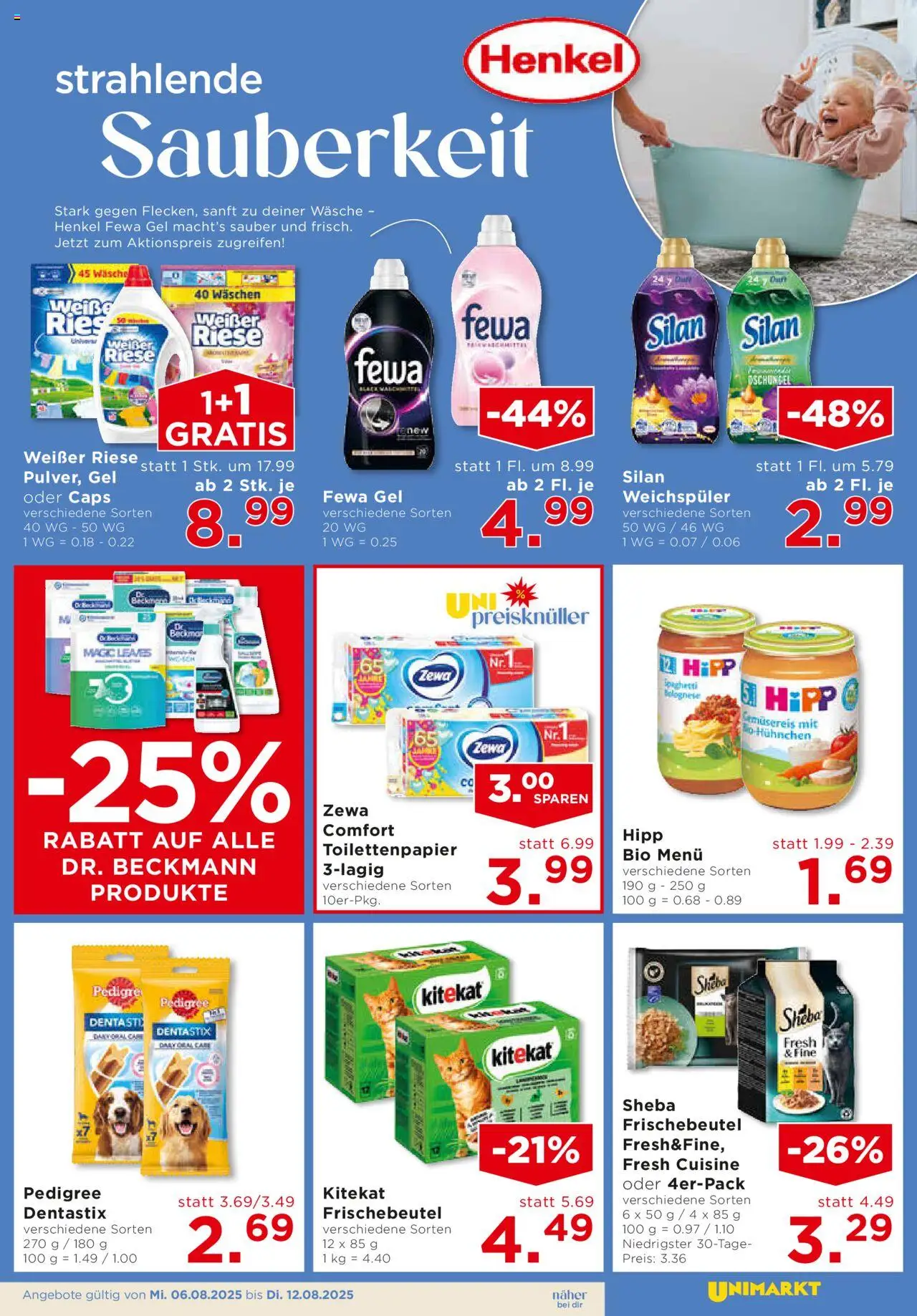 Unimarkt - Broschüre gültig ab 06.08.2025 | Seite: 11 | Produkte: Hajdina liszt, Weichspüler