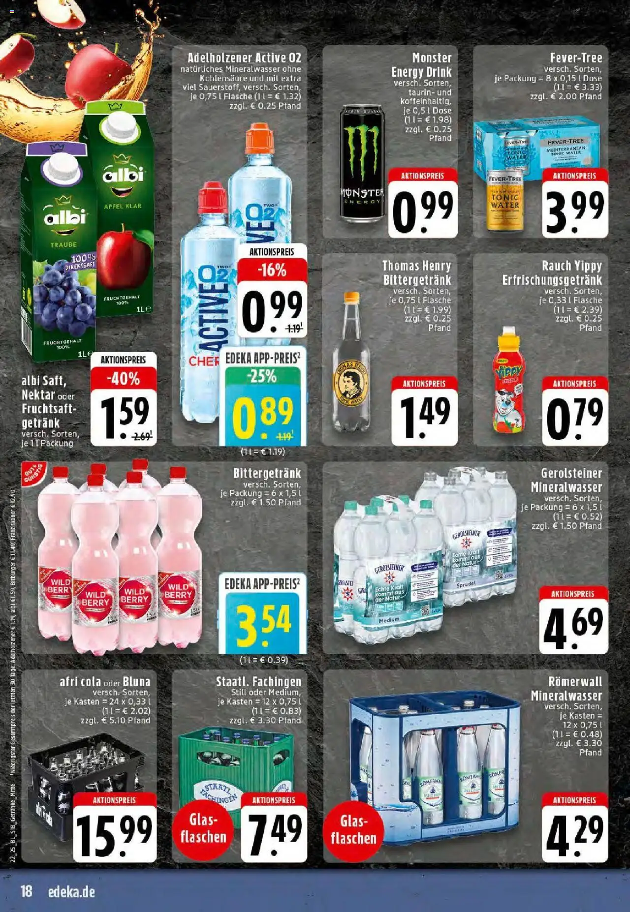 Edeka prospekt Stolberg	 - gültig ab dem 25.05.2025 | Seite: 18 | Produkte: Bitburger, Adelholzener, Mineralwasser, Gerolsteiner