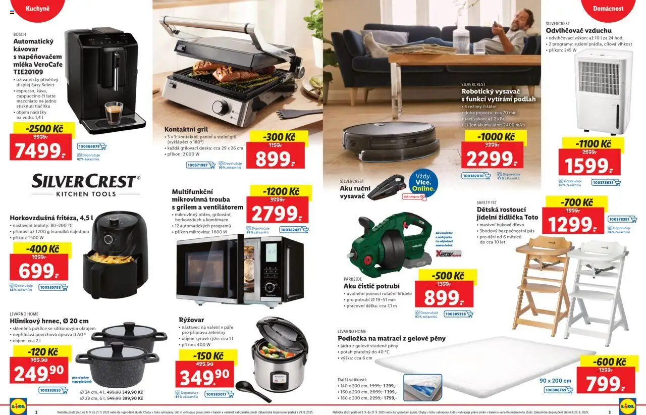 Lidl magazín od 08.09.2025 | Strana: 2 | Produkty: Ruční vysavač, Kontaktní gril, Parkside, Kávovar