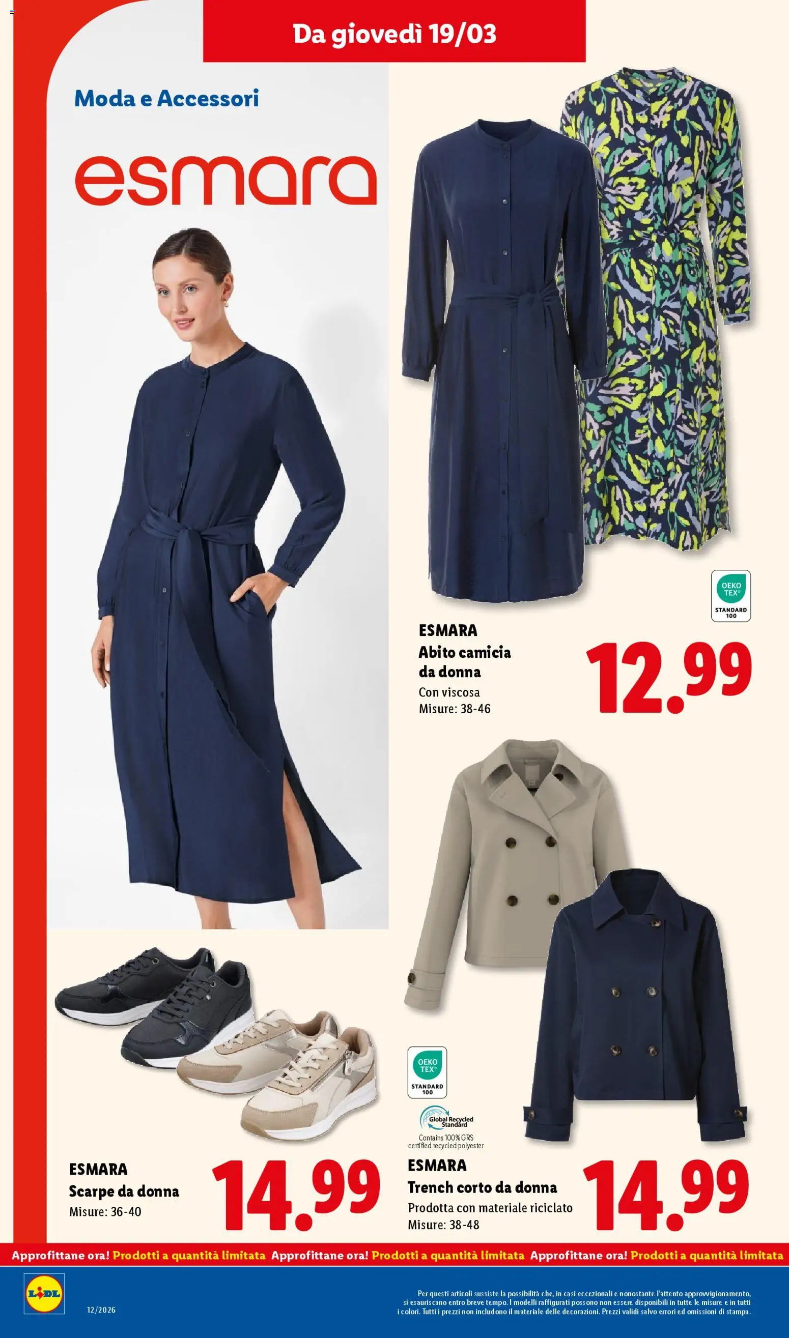 Volantino Lidl del 16.03.2026 | Pagina: 38 | Prodotti: Camicia, Abito, Scarpe