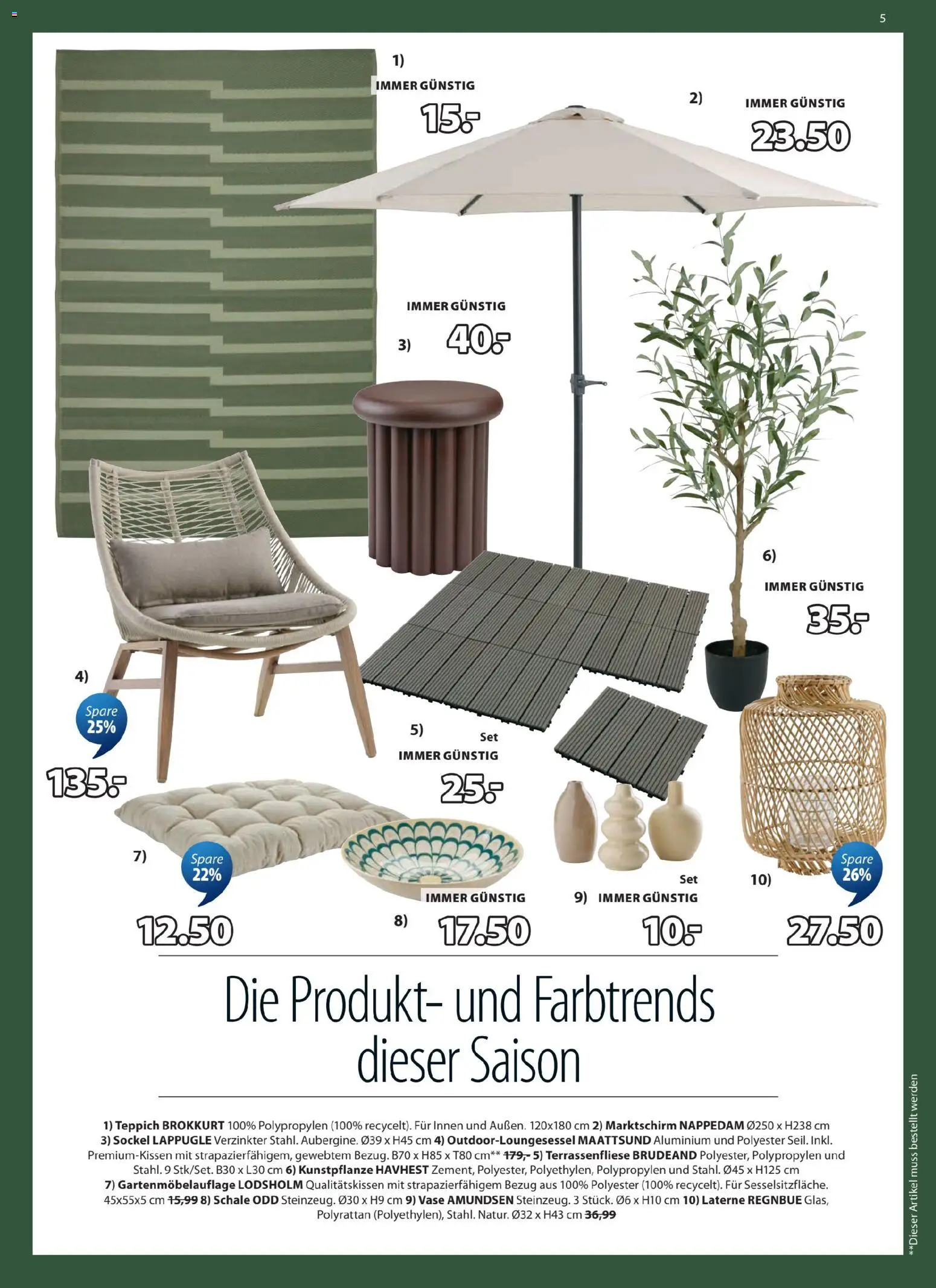 JYSK Prospekt aktuell gültig ab 28.04.2026 | Seite: 5 | Produkte: Teppich, Vase