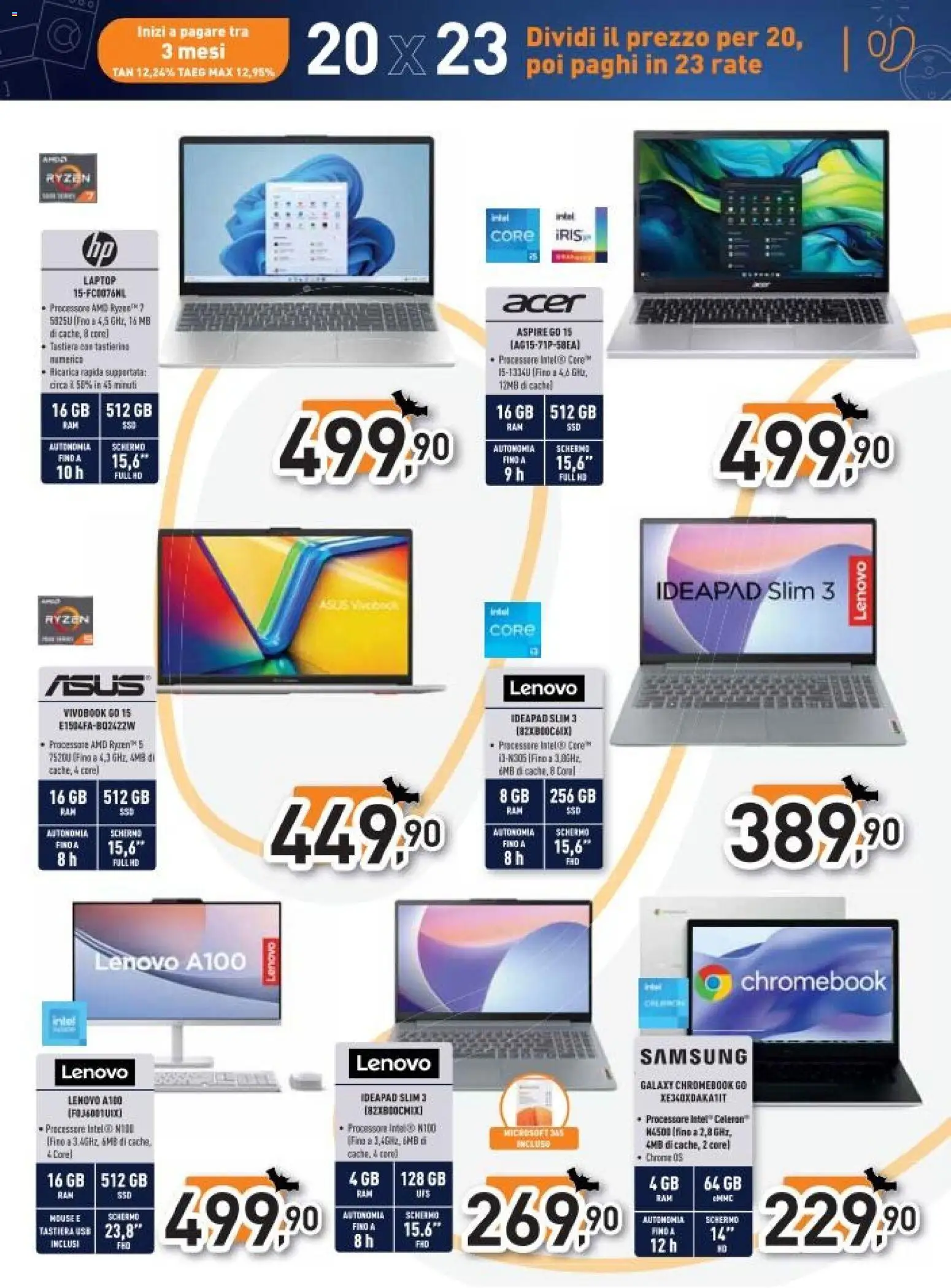Volantino Unieuro del 27.10.2025 | Pagina: 17 | Prodotti: Schermo, Samsung Galaxy, Tastiera, Samsung