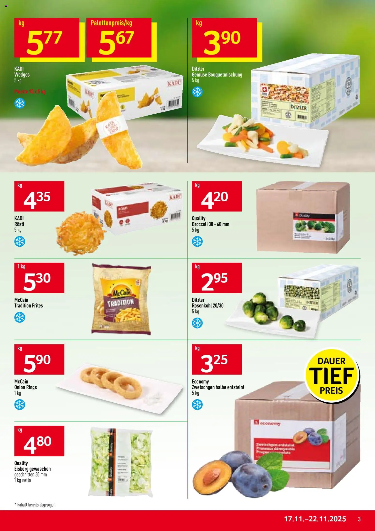 Prodega Aktionen – gültig ab 17.11.2025 | Seite: 3 | Produkte: Zwetschgen, Gemüse