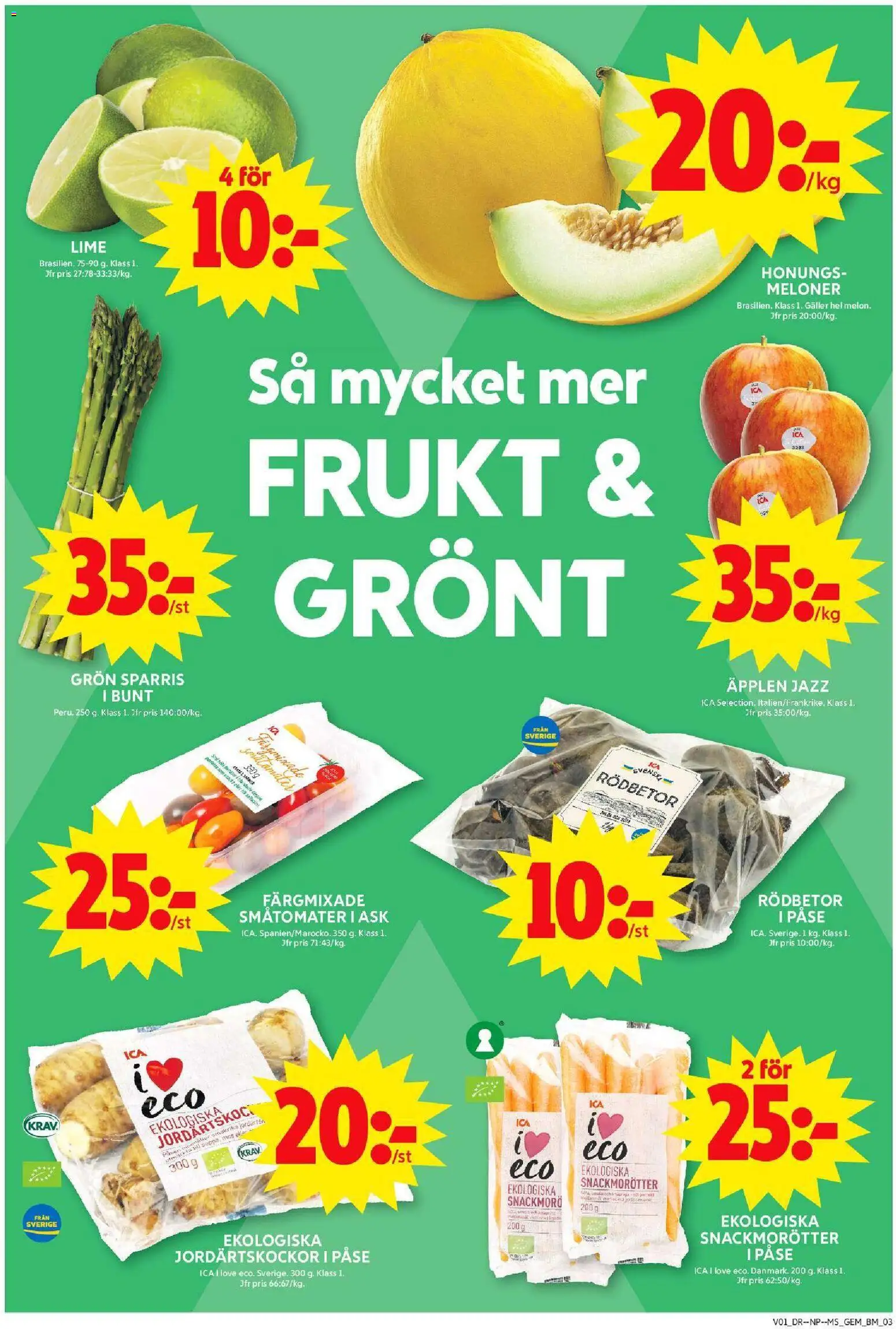 ICA Maxi reklamblad aktuell från 30.12.2025 | Sida: 3 | Produkter: Gem, Äpplen, Sparris, Lime