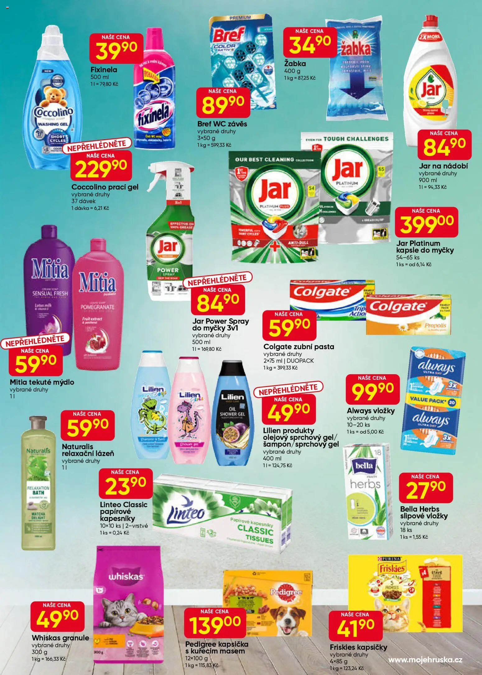 Hruška leták od 21.01.2026 | Strana: 9 | Produkty: Purina, Pedigree, Kapsle do myčky, Always vložky