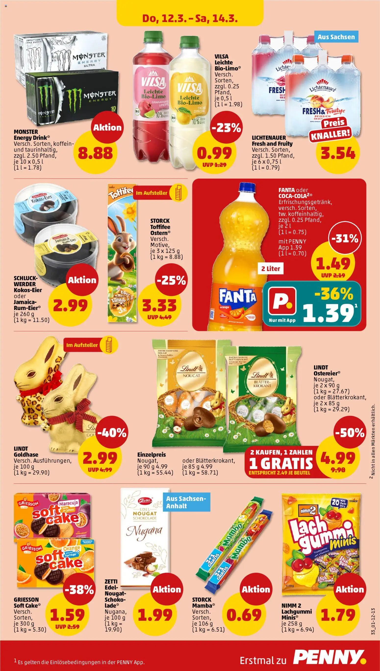 Penny Prospekt 	 – gültig ab 09.03.2026 | Seite: 35 | Produkte: Granatapfel, Fanta, Monster, Toffifee