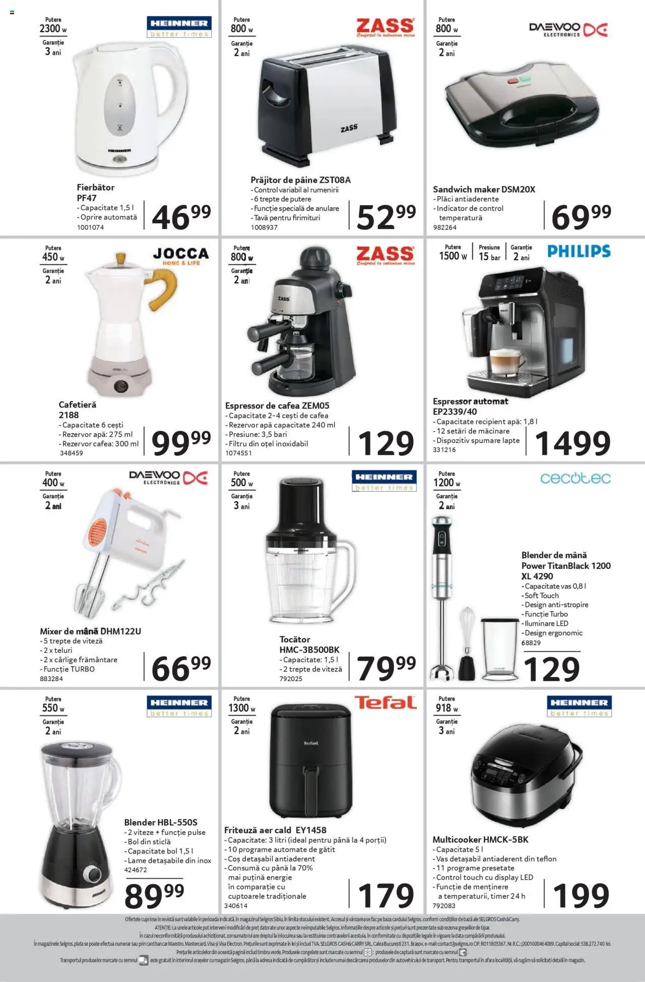 Catalog Selgros - Sibiu – valabil de la 08.08.2025 | Pagină: 24 | Produse: Pepino, Blender, Mixer, Cafea