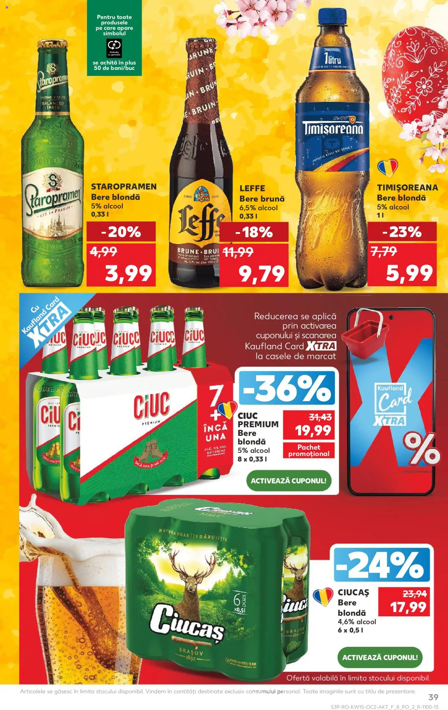 Noul catalog Kaufland – valabil de la 08.04.2026 | Pagină: 39 | Produse: Bere
