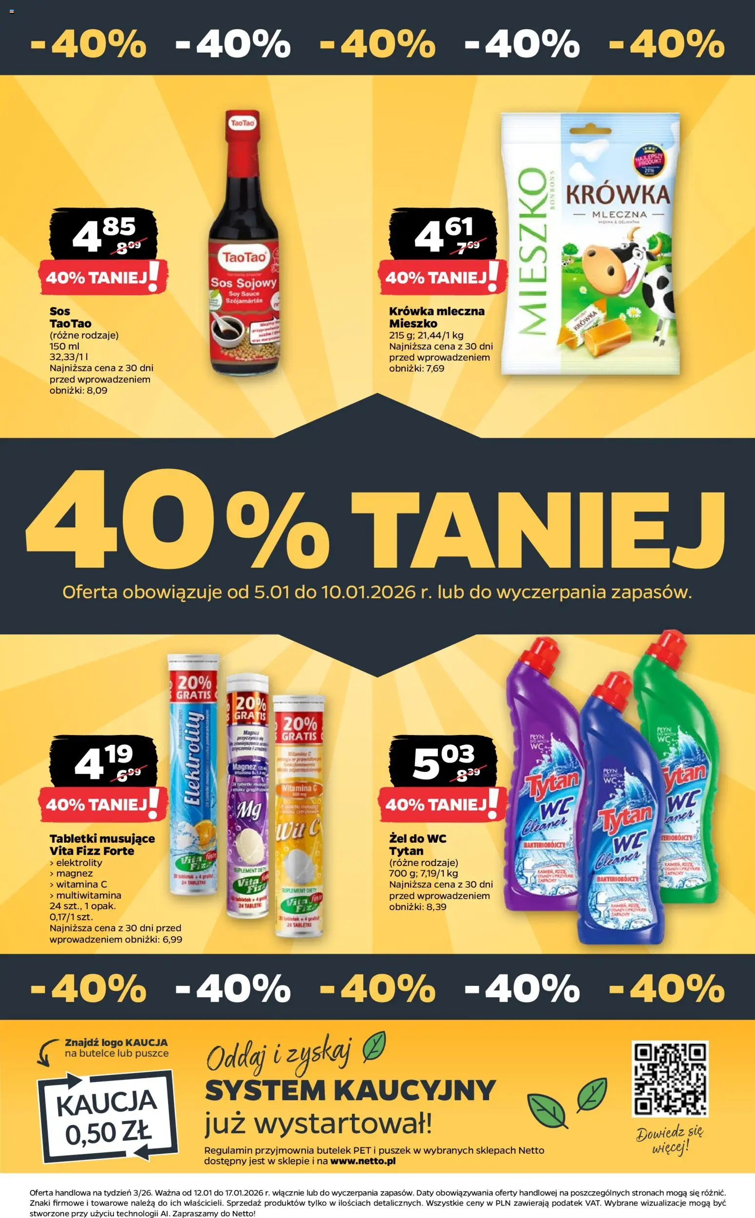 Netto gazetka - Spożywcza od 12.01.2026 | Strona: 28 | Produkty: Krowka, Cleaner, Sos sojowy, Sos