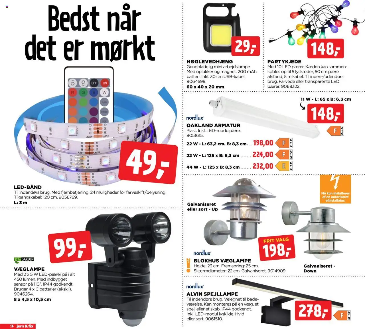 Jem & fix tilbudsavis – gyldig fra 21.09.2025 | Side: 14 | Produkter: Batterier, Spejl