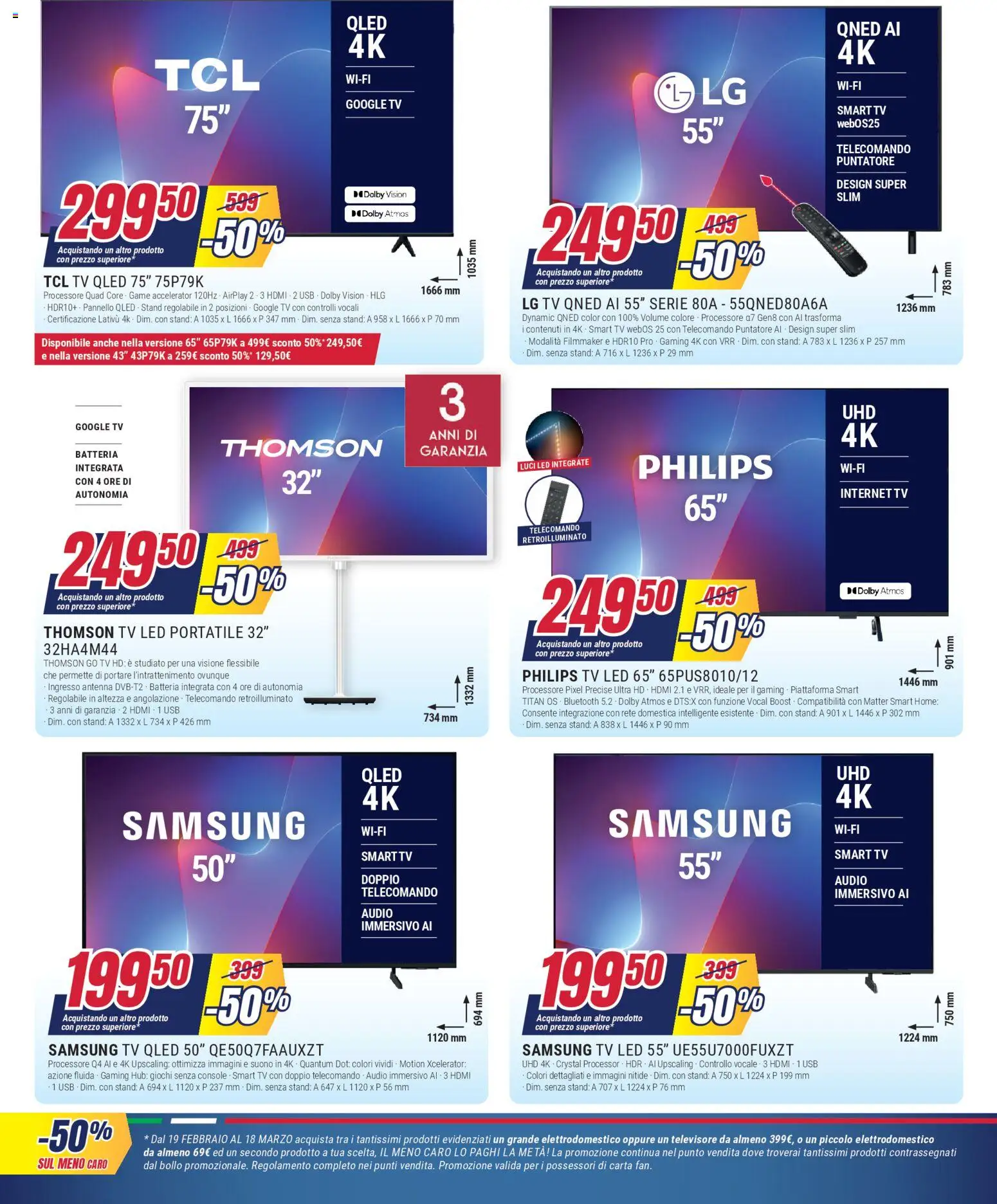 Volantino Trony del 19.02.2026 | Pagina: 8 | Prodotti: Telecomando, Audio, Batteria, Samsung