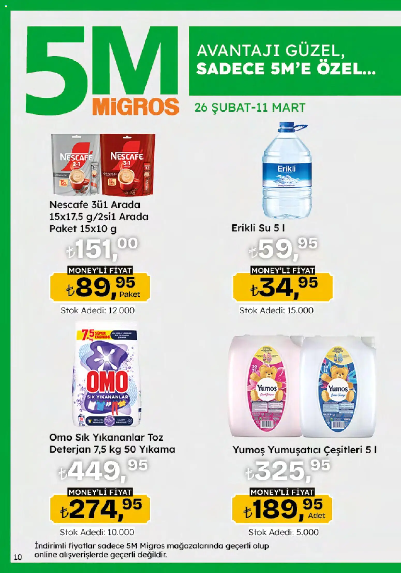 Migros Katalog - 5M Migroskop Dijital - 26.02.2026 tarihinden itibaren geçerlidir | Sayfa: 10 | Ürünler: Yumuşatıcı, Deterjan, Su