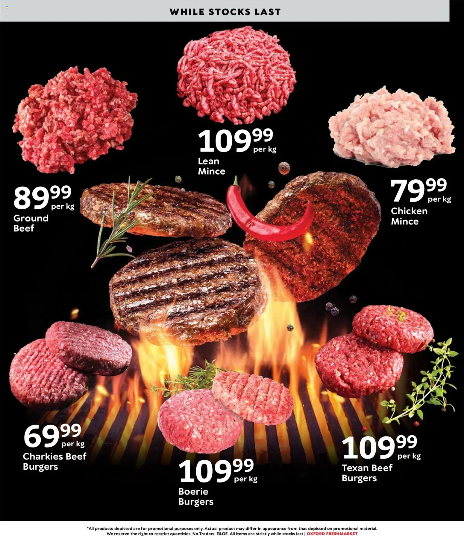 New Oxford Freshmarket catalogue – valid from 21.01.2026 | Page: 7 | Products: Chicken, Beef, Burgers