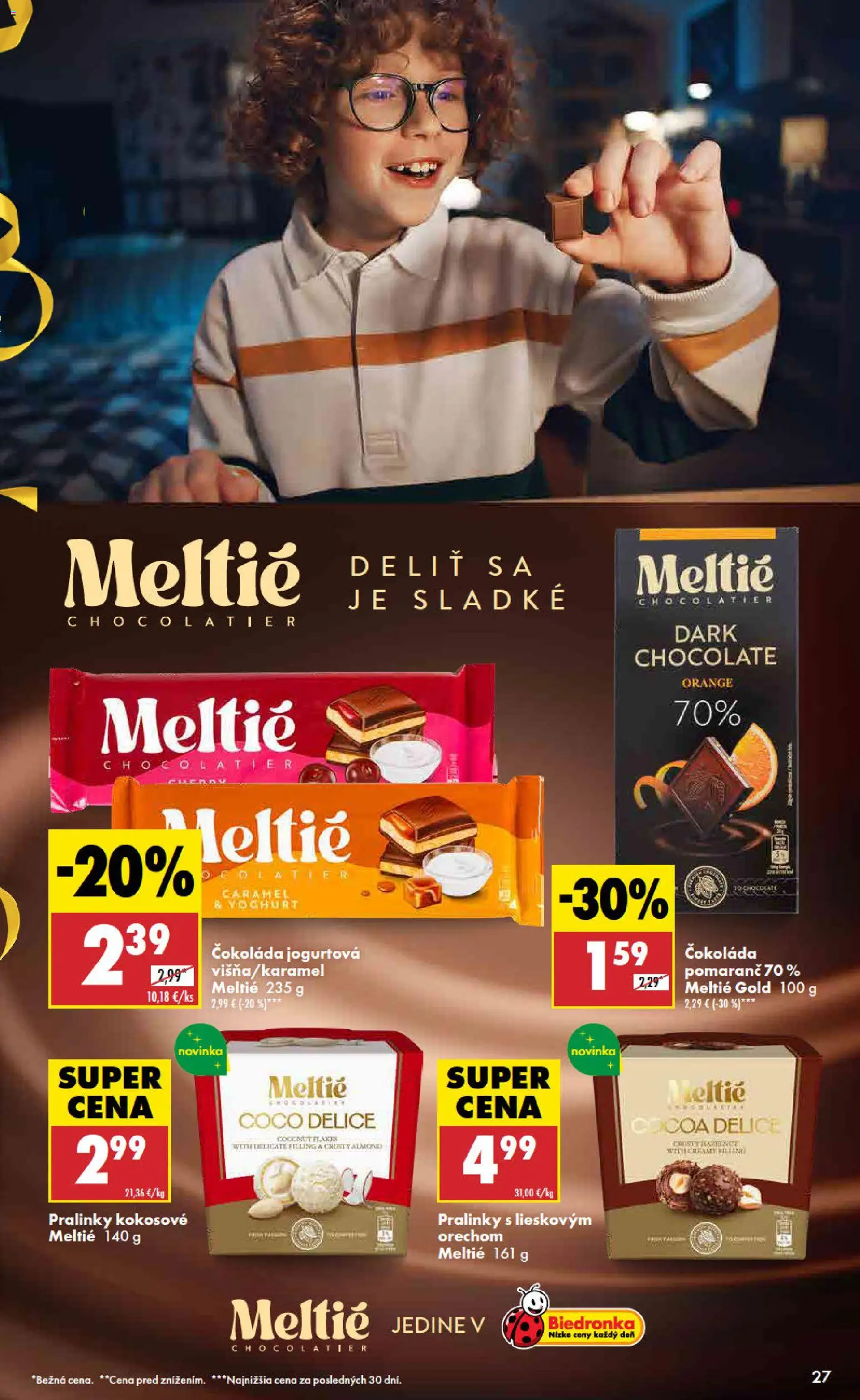 Nové Biedronka akcie – leták je platný od 27.12.2025 | Strana: 27 | Produkty: Čokoláda