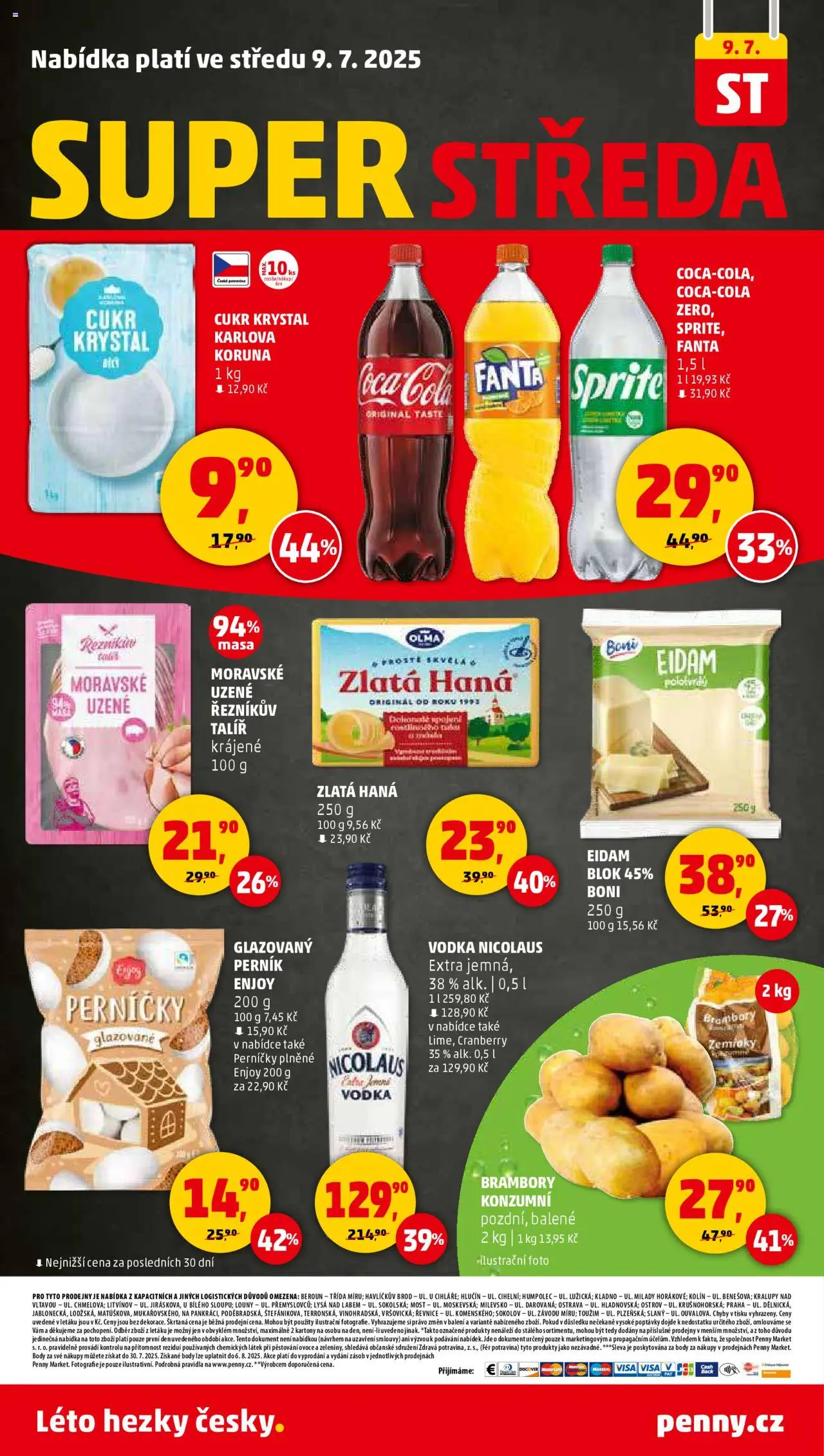Penny Market leták - Čtvrtečník od 03.07.2025 | Strana: 32 | Produkty: Talíř, Sprite, Moravské uzené, Body