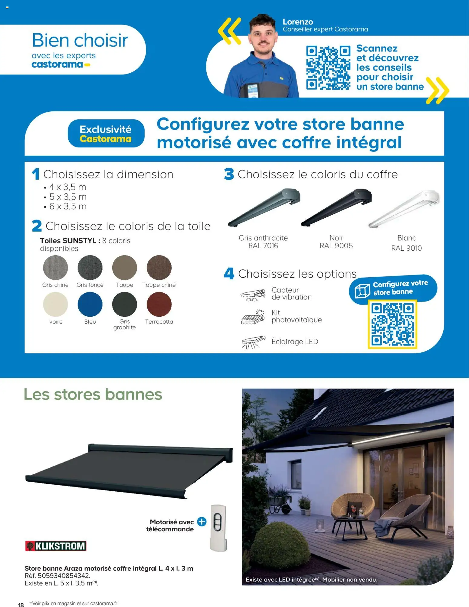 {H1} | Page: 18 | Produits: Store, Télécommande