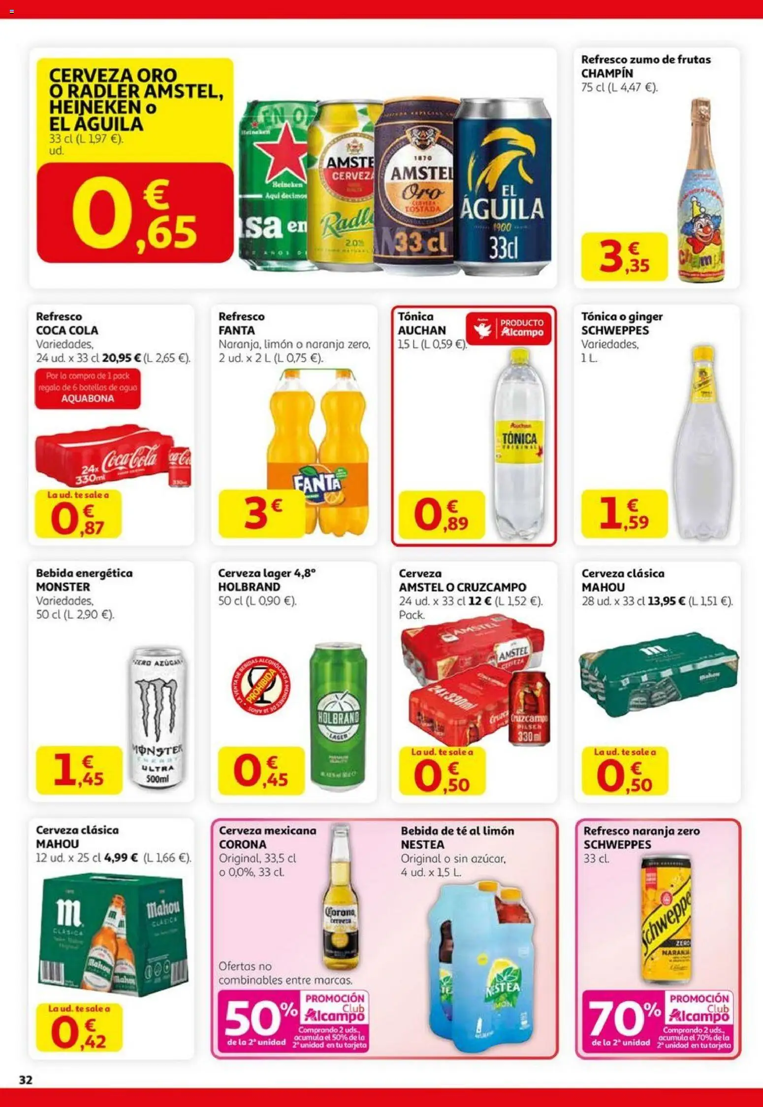 Alcampo - Black Friday  │ válido desde el 06.11.2025 | Página: 32 | Productos: Cerveza, Ροζ πιπέρι, Té, Σπανάκι