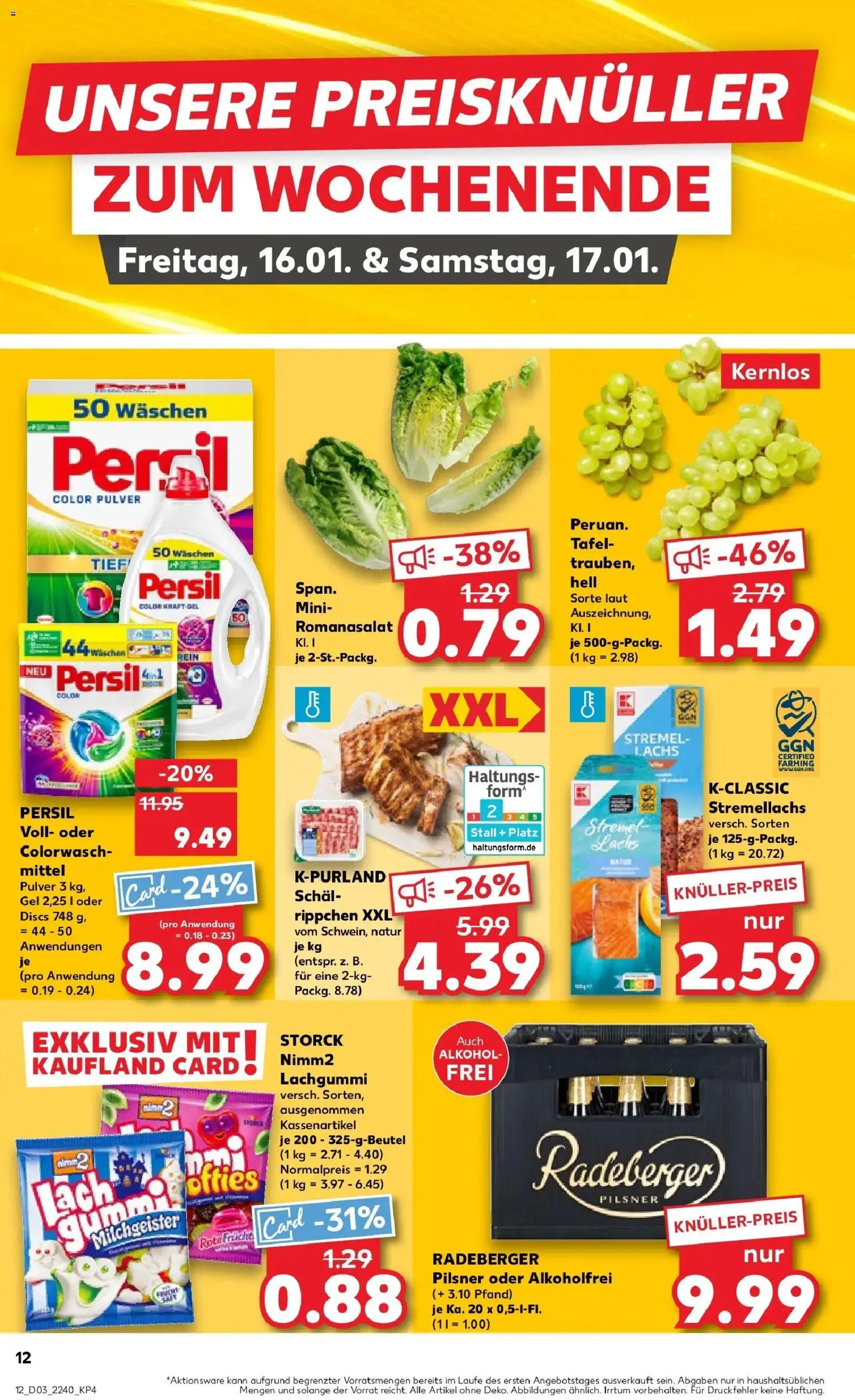 Kaufland prospekt Freiburg Im Breisgau	 – gültig ab 15.01.2026 | Seite: 20 | Produkte: Lachs, Schal, Radeberger pilsner, Persil