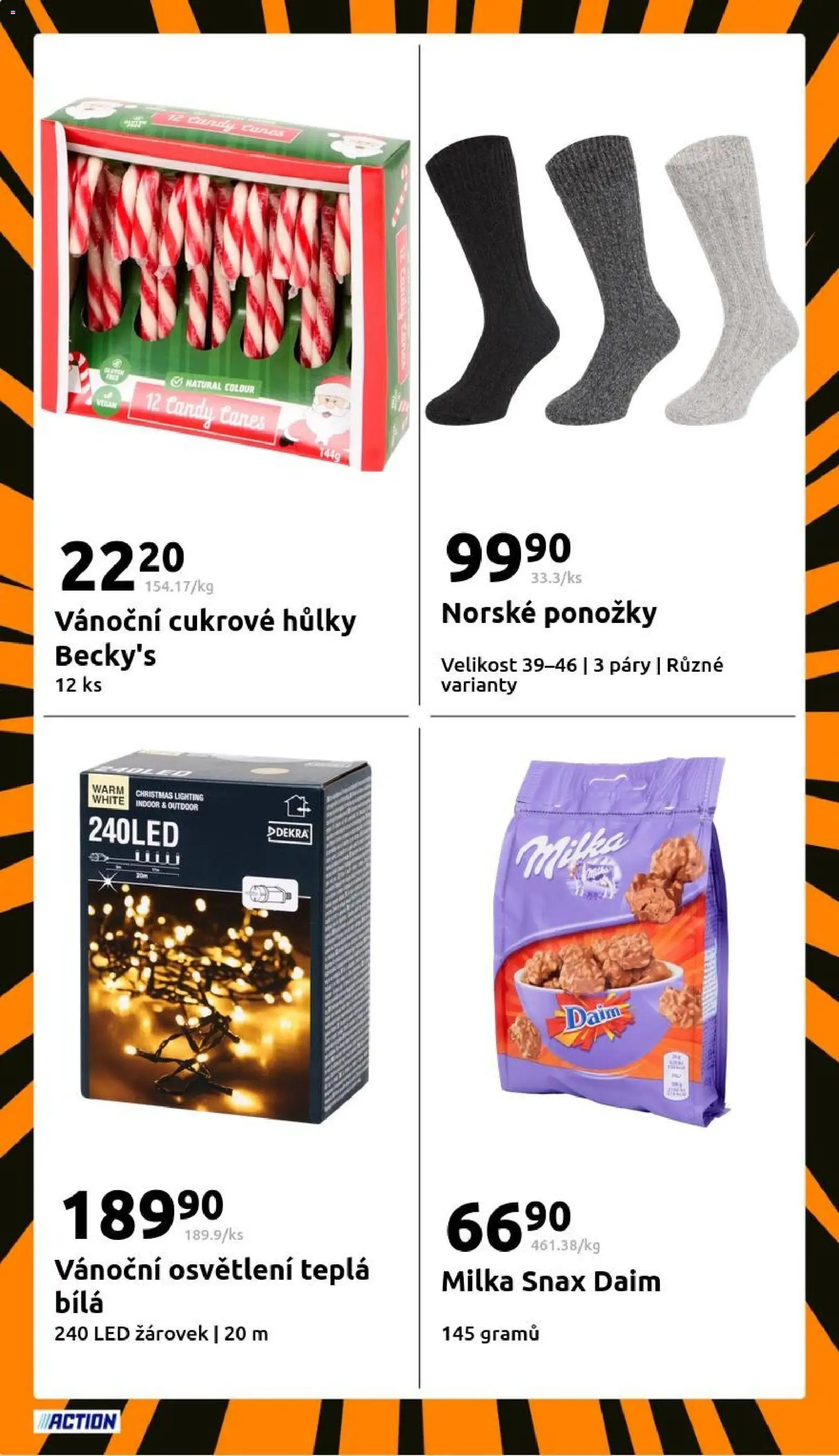 Action leták od 26.11.2025 | Strana: 22 | Produkty: Ponožky, Milka, LED
