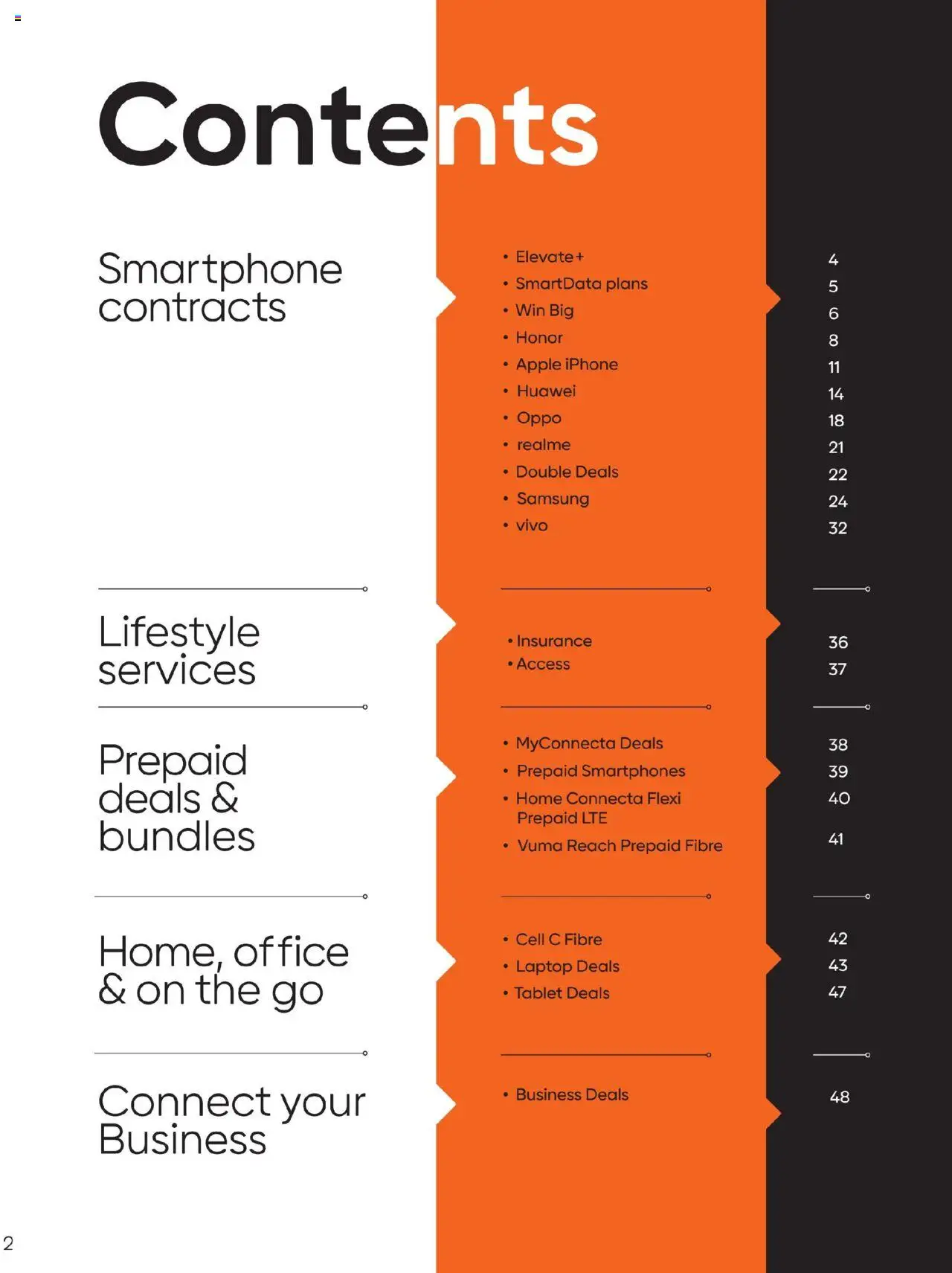 Cell C - Contract Deals │ valid from 01.08.2025 | Page: 2 | Products: Smartphone, Tablet, Laptop