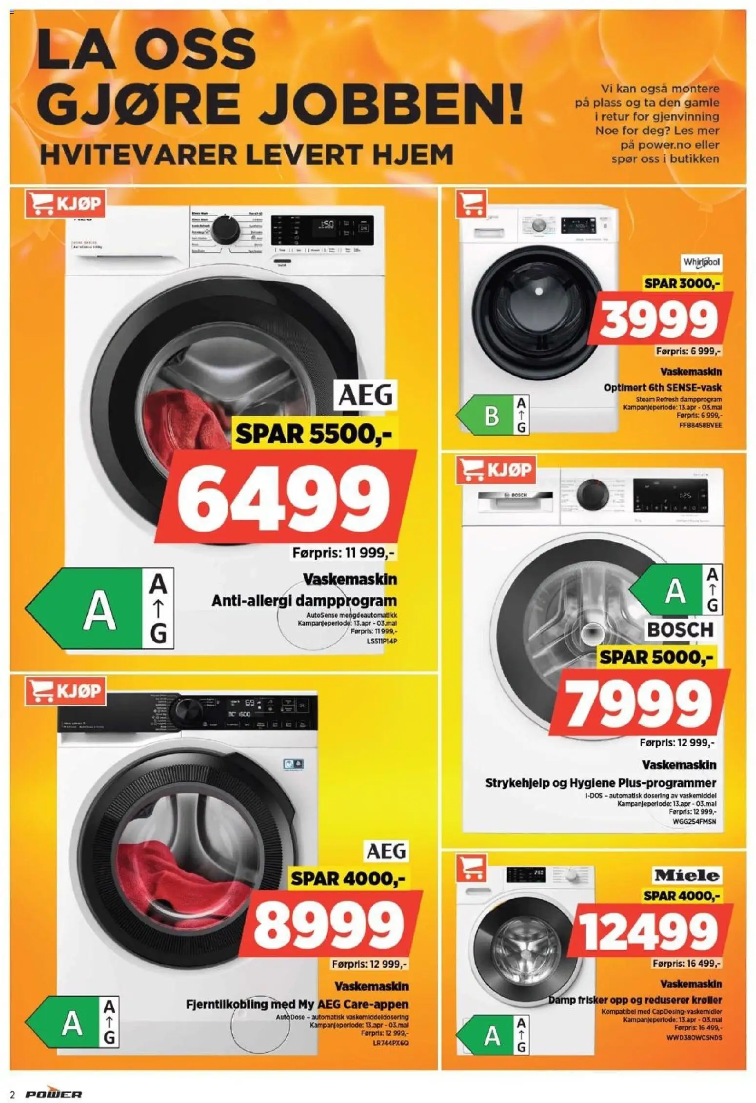 {H1} | Side: 2 | Produkter: Vaskemiddel, Vaskemaskin