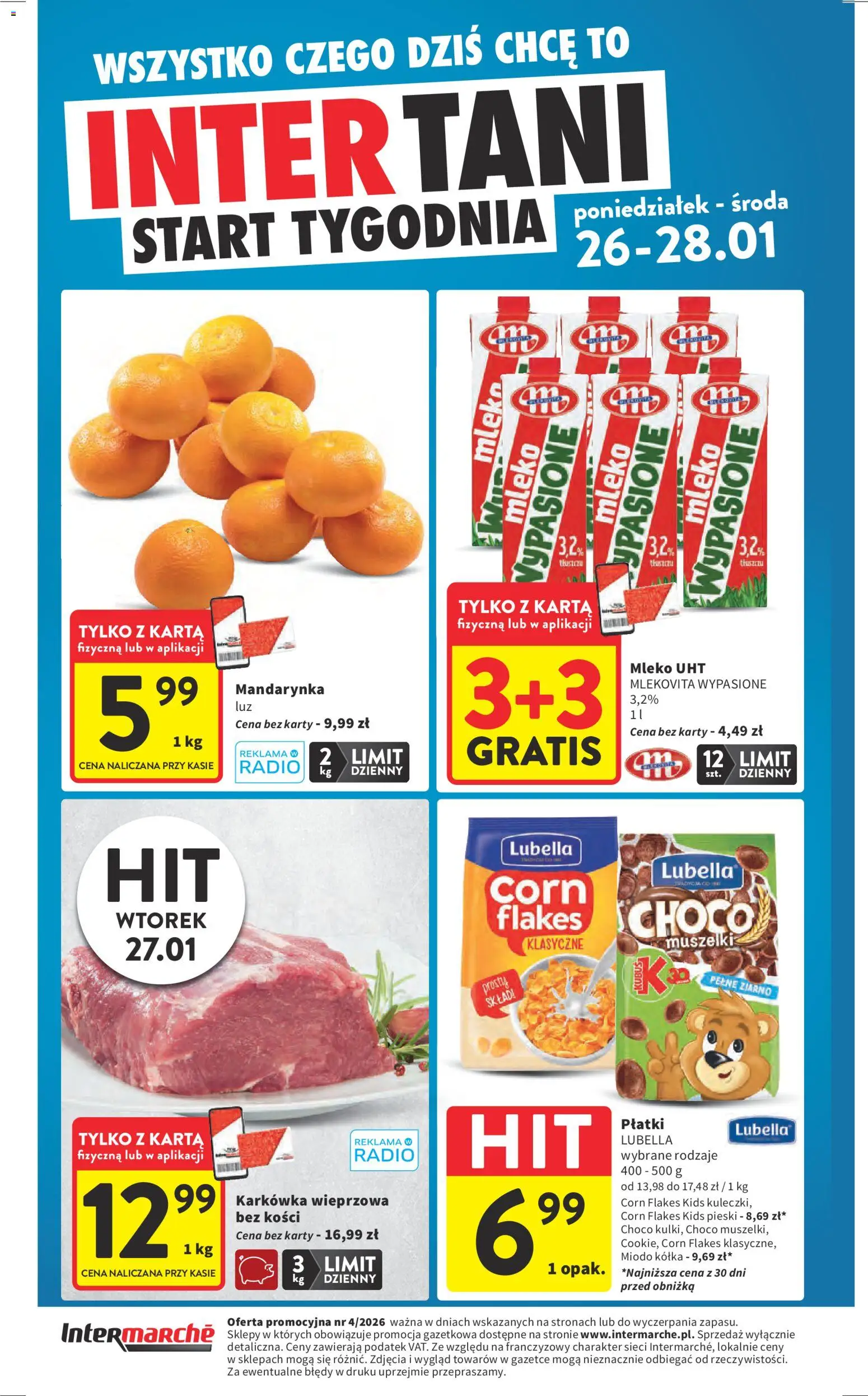 Intermarche Gazetka od 22.01.2026 | Strona: 44 | Produkty: Radio, Mleko, Płatki, Corn Flakes
