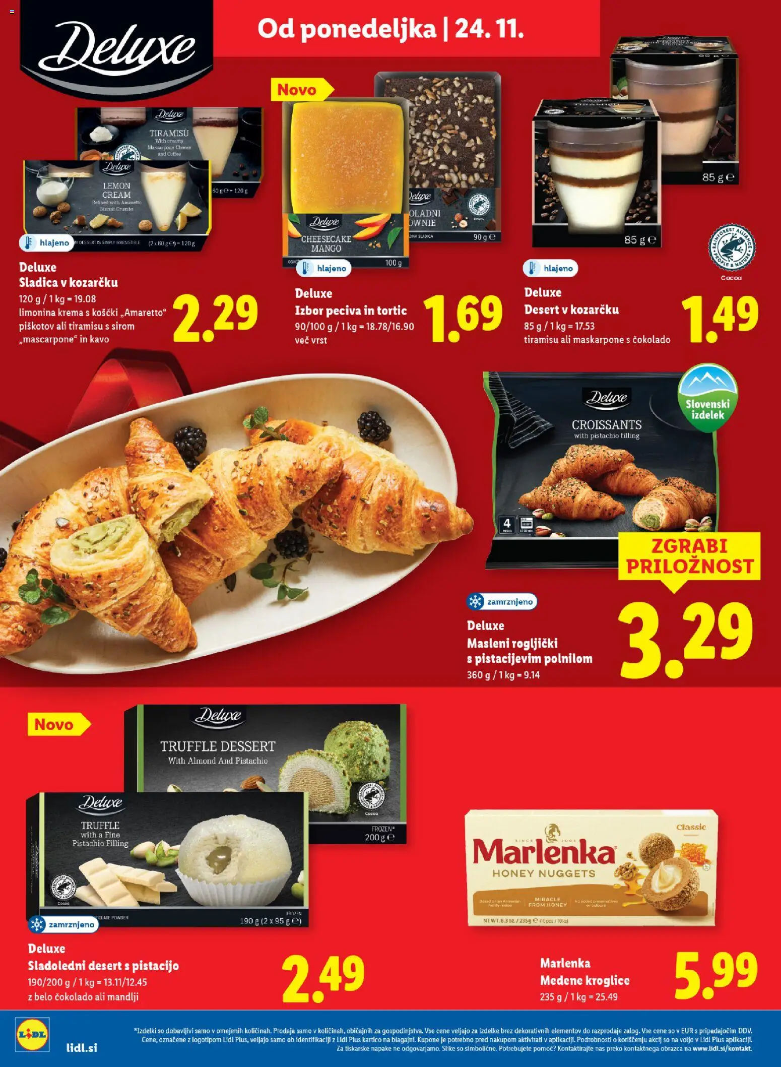 Novi Lidl katalog ponudbe – veljaven od 24.11.2025 | Stran: 40 | Izdelki: Mandlji, Rogljički, Krema, Mango