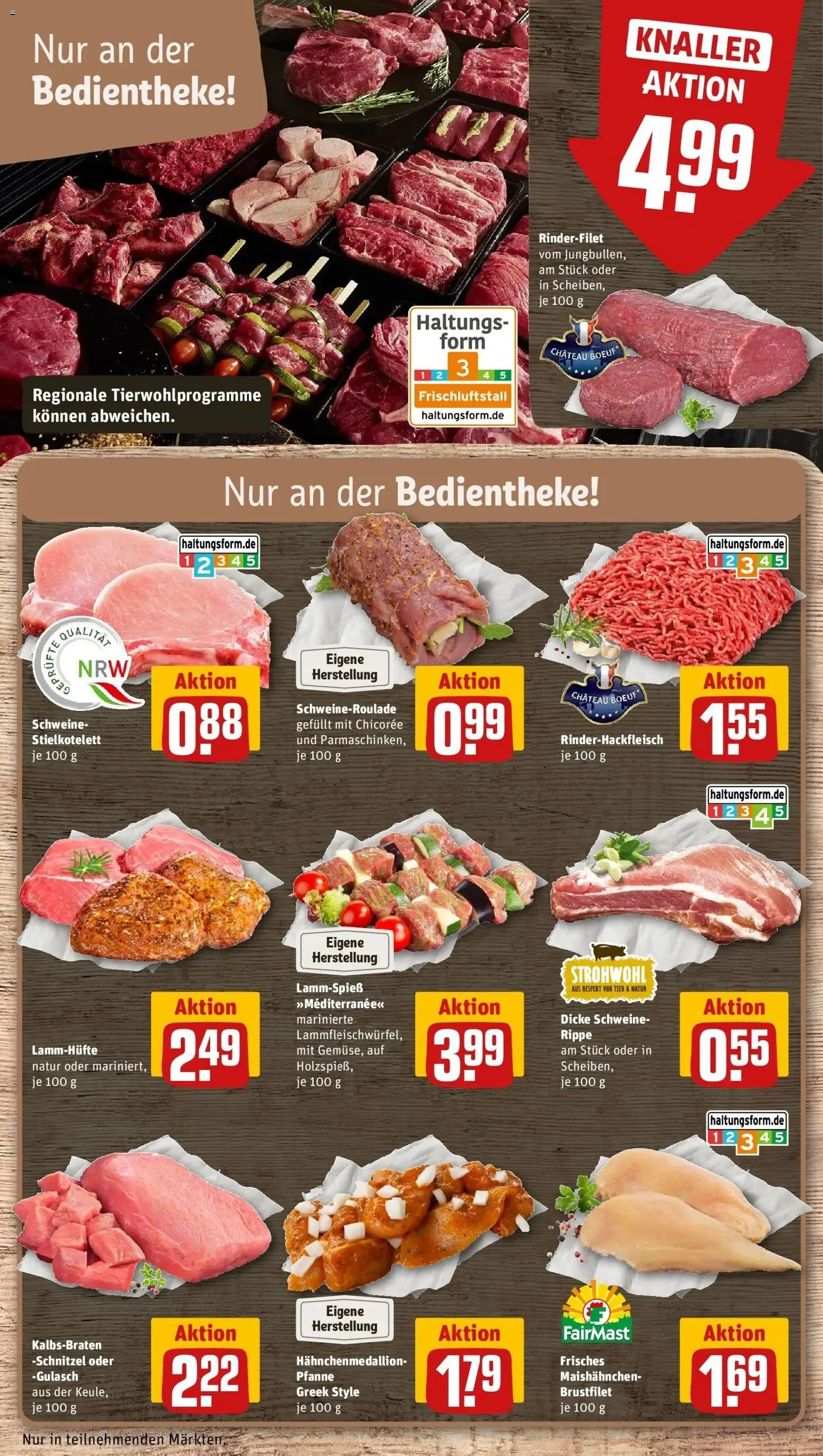 Rewe Prospekt Jüchen	 – gültig ab 02.03.2026 | Seite: 10 | Produkte: Rinderfilet, Schnitzel, Gulasch