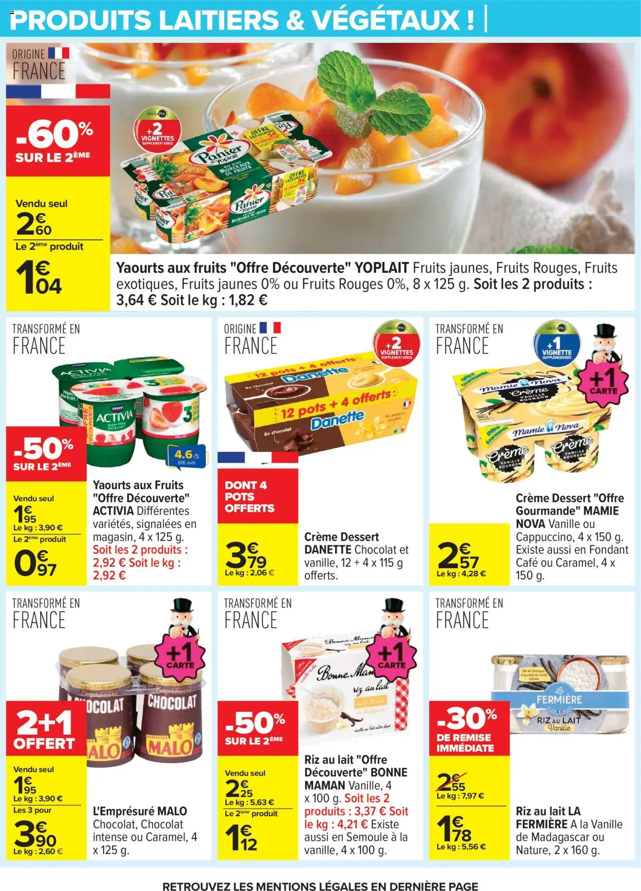  | Page: 17 | Produits: Panier, Lait, Chocolat, Crème
