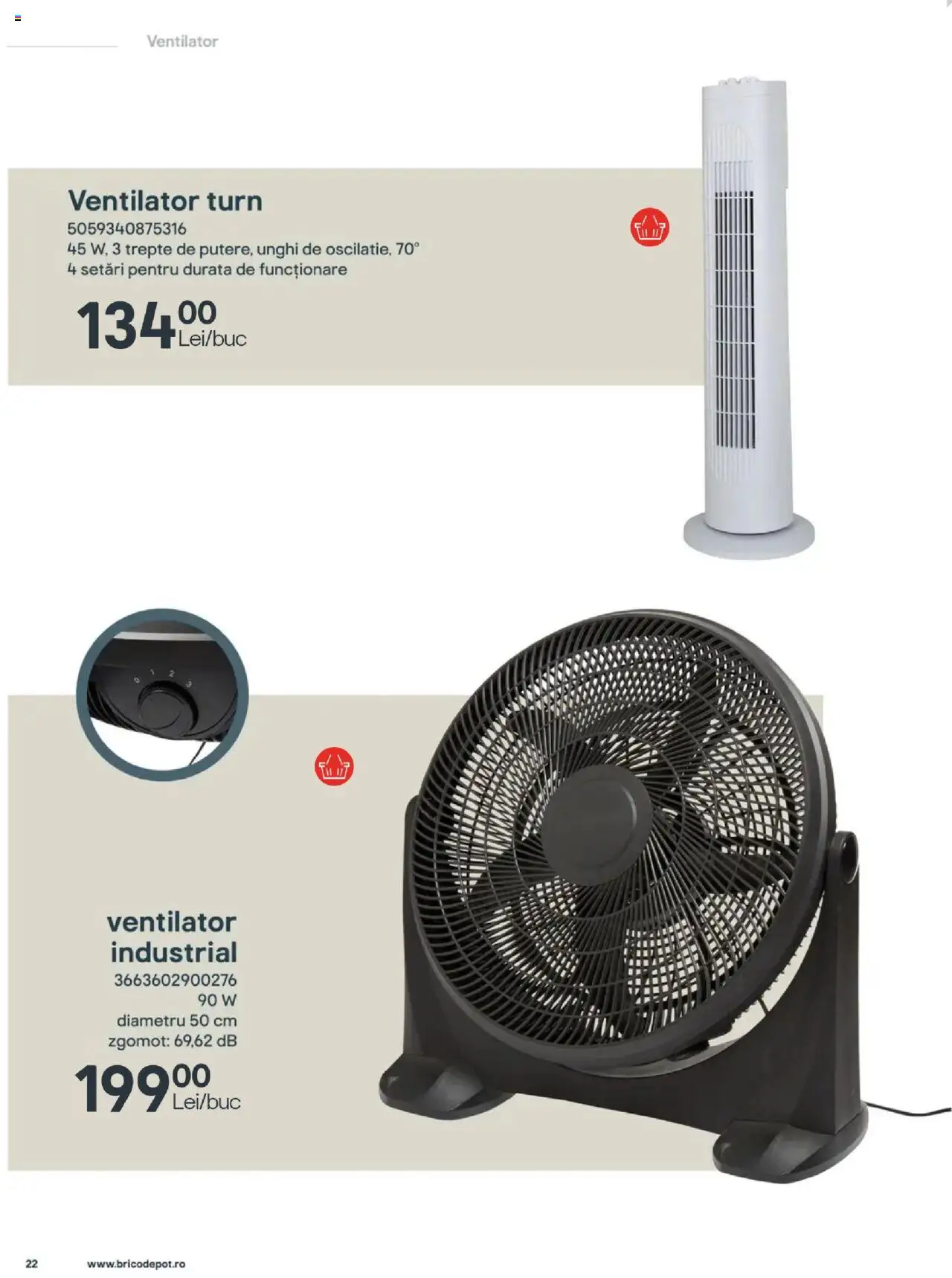 Brico Depot catalog - La Brico te răcorești pe măsură – valabil de la 27.06.2025 | Pagină: 22 | Produse: Ventilator