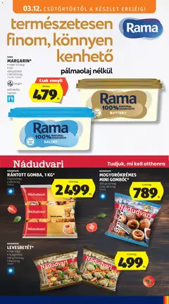 RÁNTOTT GOMBA, 1 KG*, Rántott gomba, 1 kg/csomag - amely érvényes a következő dátumtól: 12.03.2026 | Oldal: 35 | Termékek: Rama, Gomba, Vegán