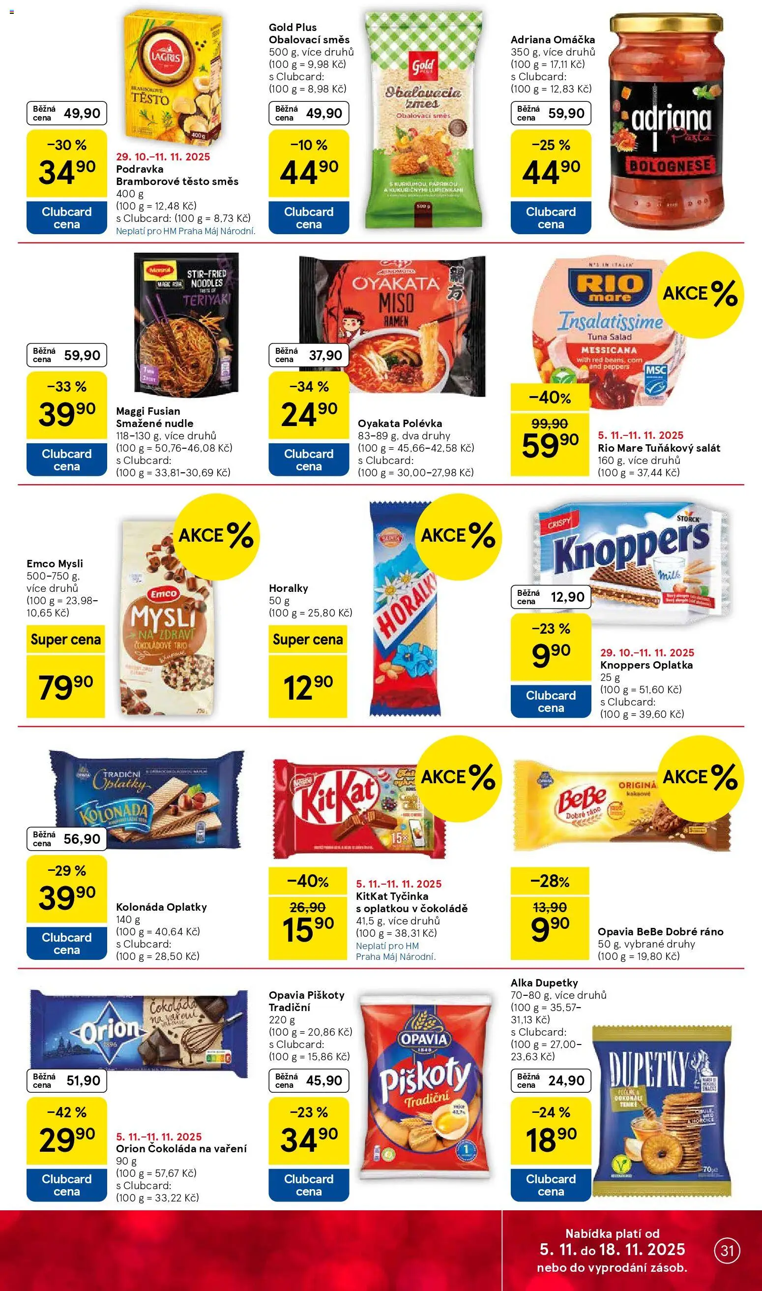 Tesco Black Friday od 05.11.2025 | Strana: 31 | Produkty: Maggi, Salát, Rio mare, Tuňákový salát