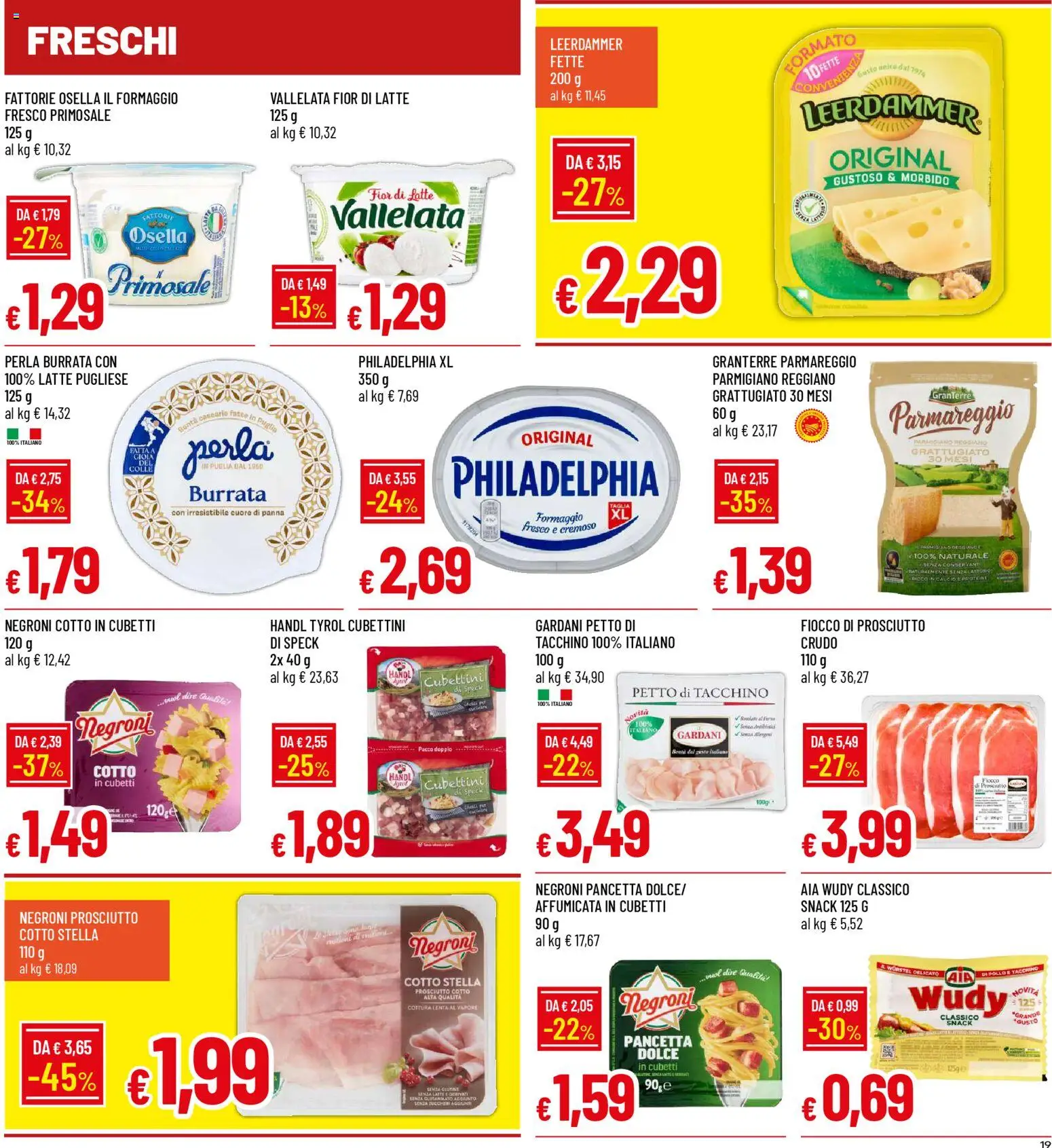 Volantino Famila del 04.12.2025 | Pagina: 19 | Prodotti: Latte, Formaggio, Parmigiano reggiano, Parmigiano