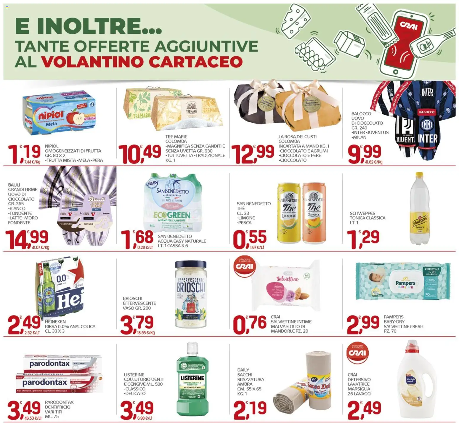 Volantino CRAI del 26.03.2026 | Pagina: 23 | Prodotti: Cioccolato, Dentifricio, Frutta, Olio