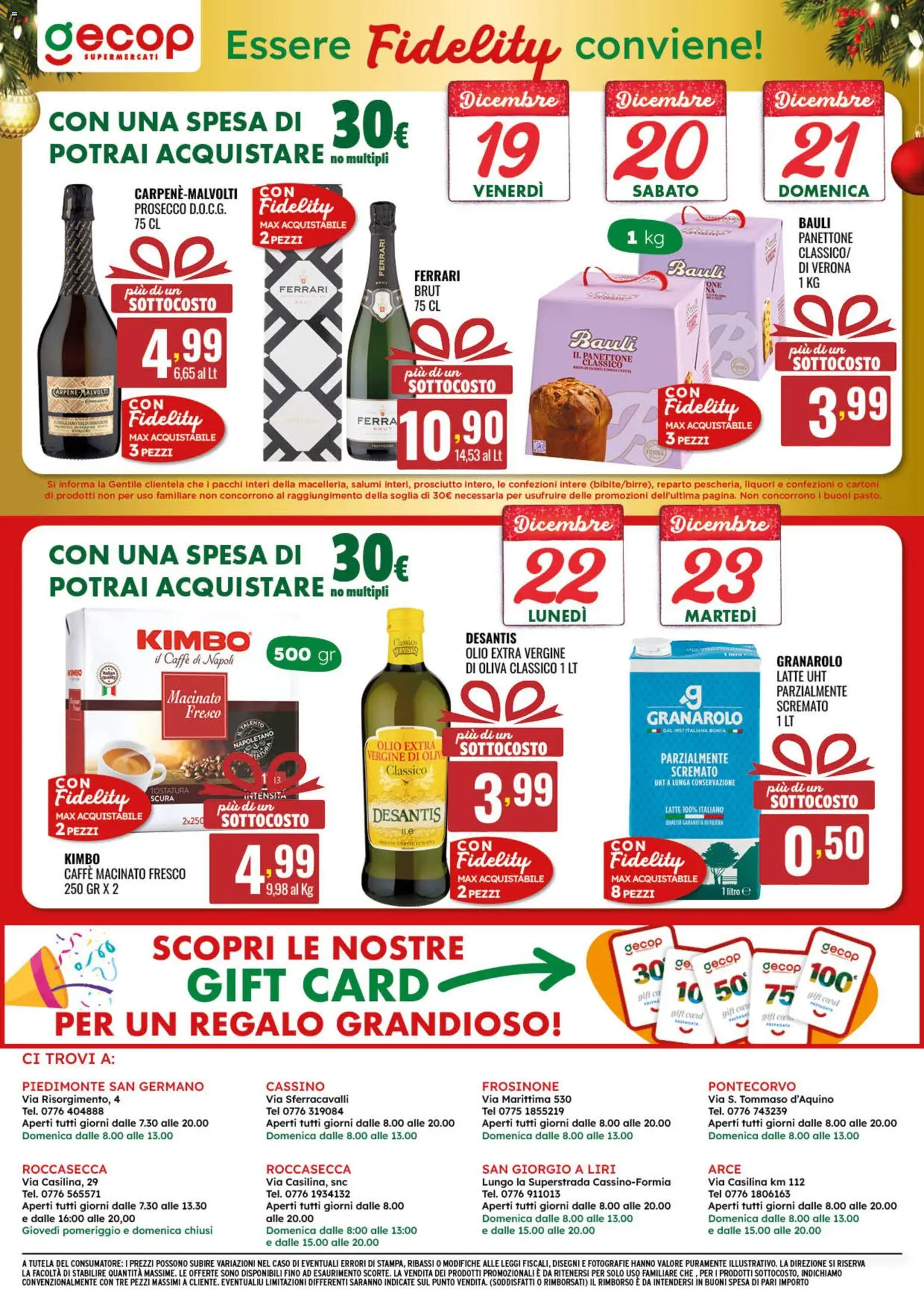 Volantino GECOP del 15.12.2025 | Pagina: 24 | Prodotti: Prosecco, Latte, Prosciutto, Macinato
